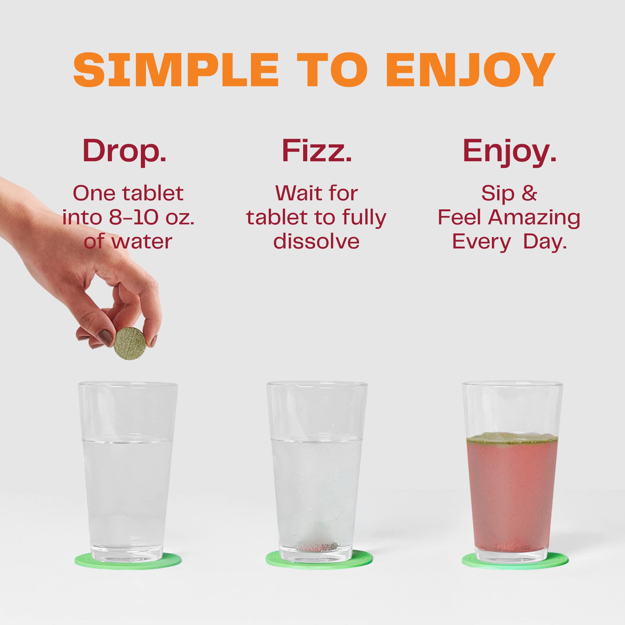 Foto 6 | Suplemento Amazing Grass Fizzy Green Tablets Energy 60u - Venta Internacional.