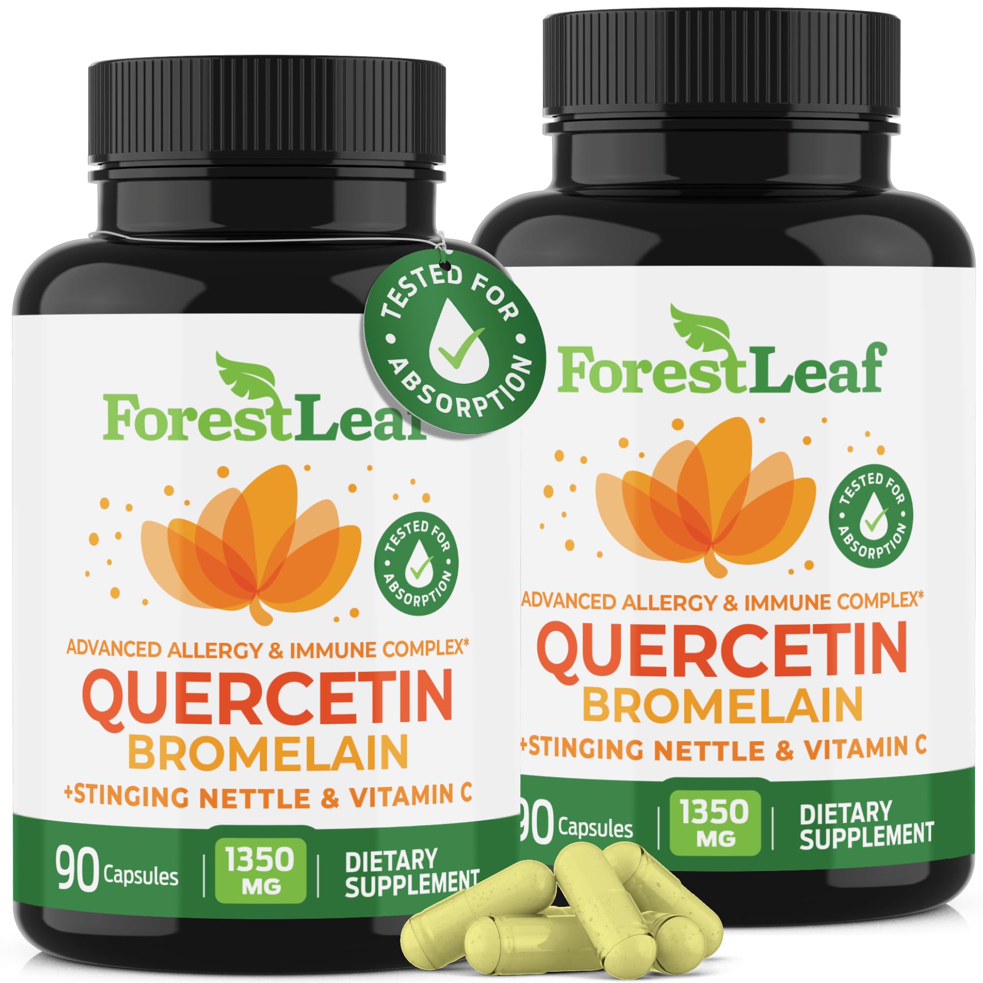 Foto 1 | Suplemento De Quercetina Forestleaf 500 Mg Con Bromelina 180 Cápsulas - Venta Internacional.