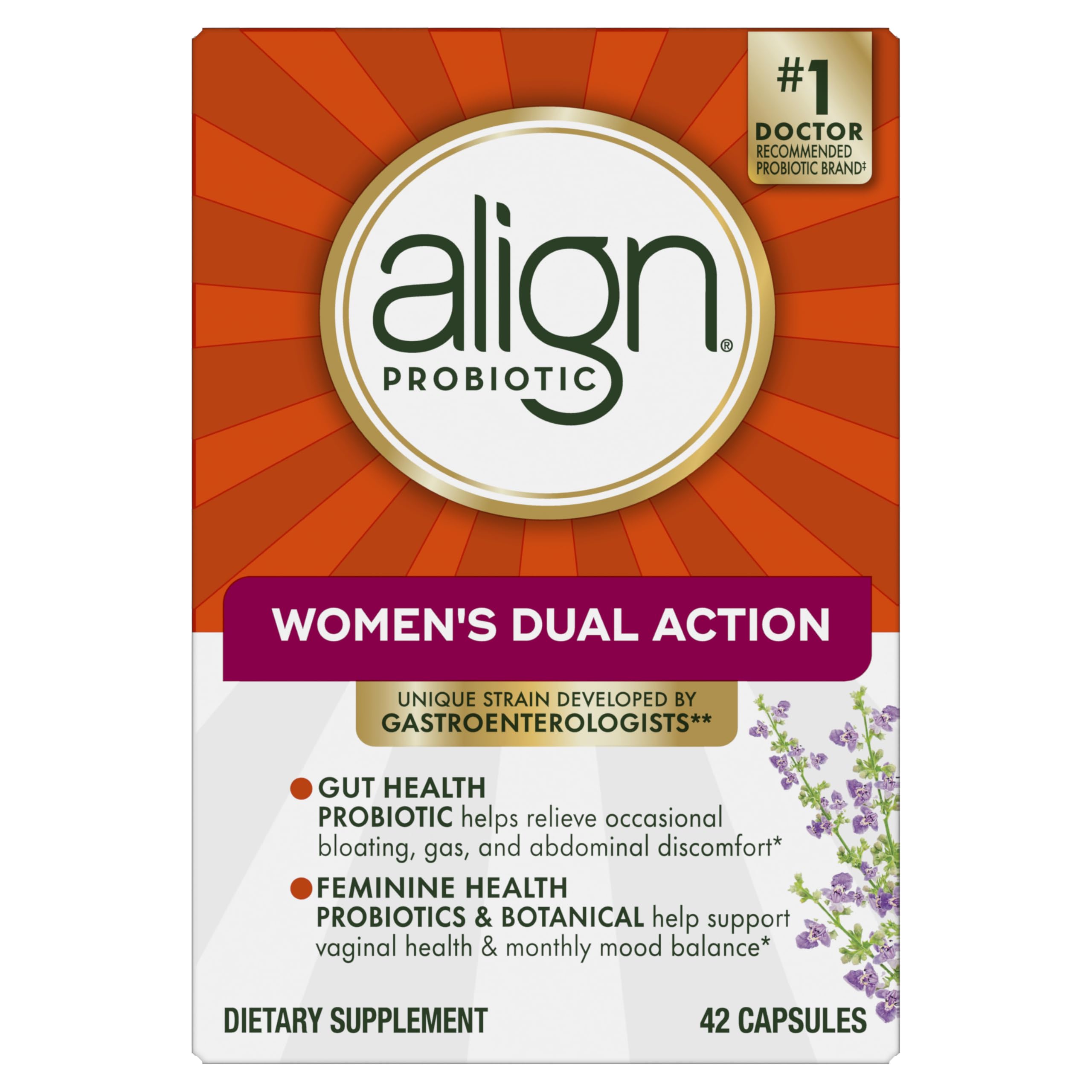 Foto 2 pulgar | Suplemento Align Probiotic Dual Action Para Mujer  42 Cápsulas - Venta Internacional.