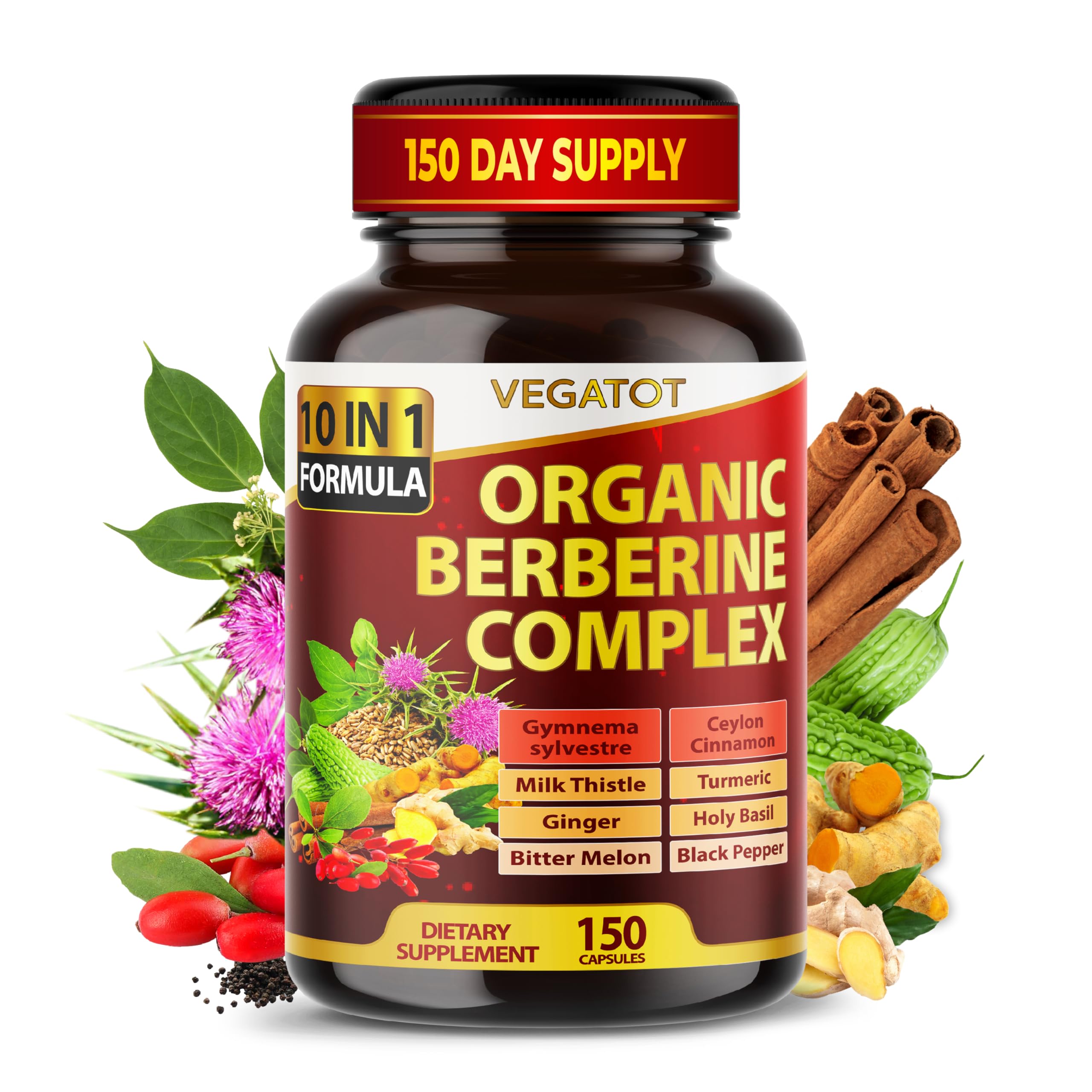 Foto 1 | Suplemento Vegatot Glucosavior Berberine 150 Cápsulas - Venta Internacional.