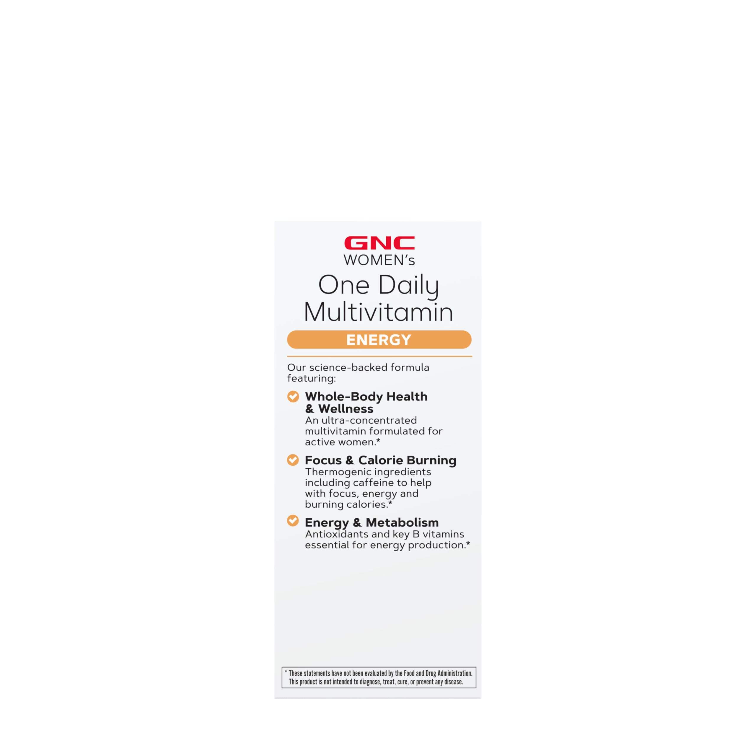 Foto 2 | Multivitamínico Gnc One Daily Energy & Metabolism Para Mujer  60 Unidades - Venta Internacional.