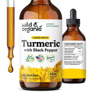 Foto 1 | Suplemento De Tintura De Cúrcuma Silvestre Y Orgánica De 120 Ml Con Pimienta Negra - Venta Internacional.