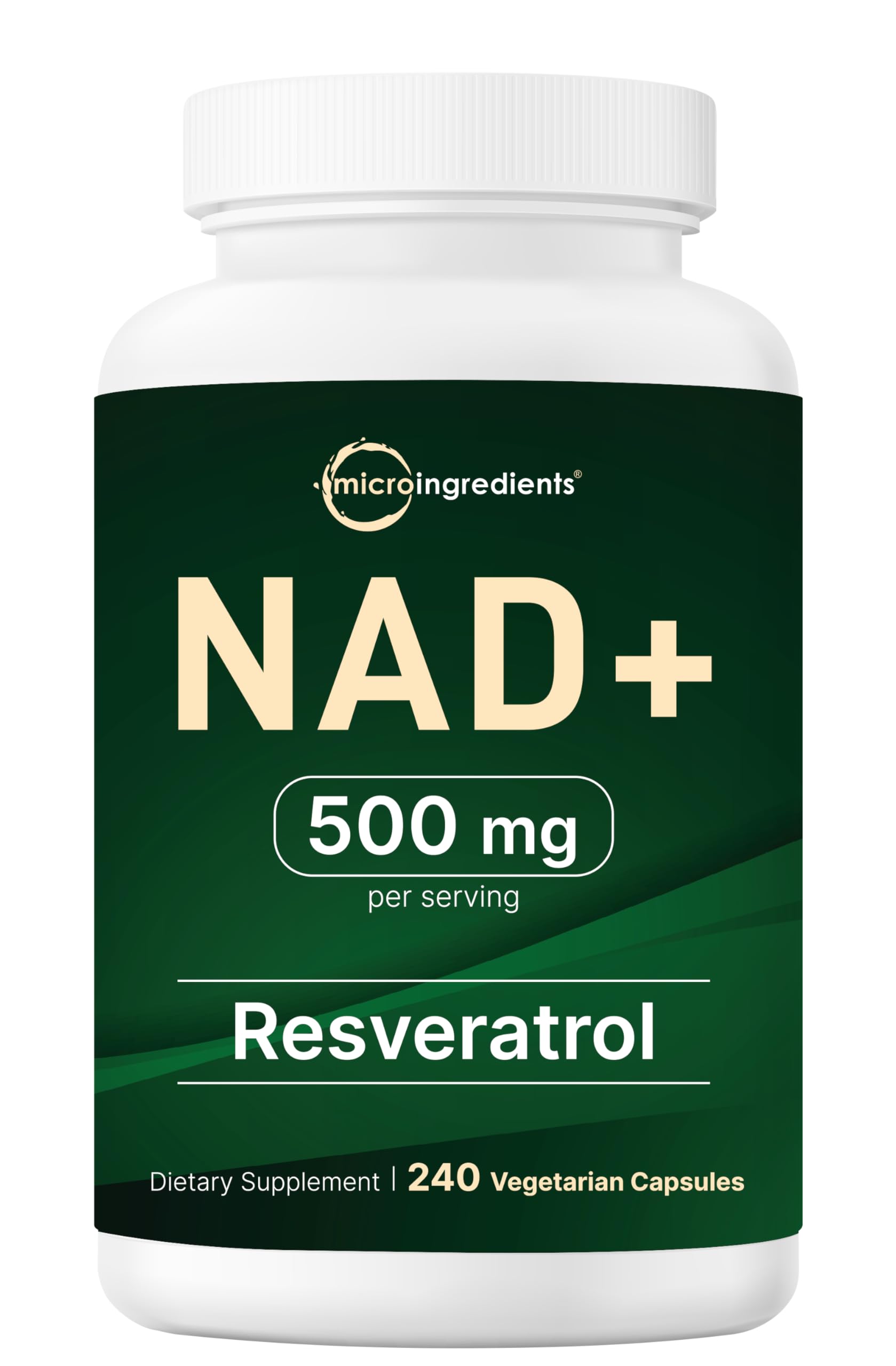 Foto 2 pulgar | Suplemento De Microingredientes Nad+ 500 Mg Con Resveratrol 240 Cápsulas - Venta Internacional.