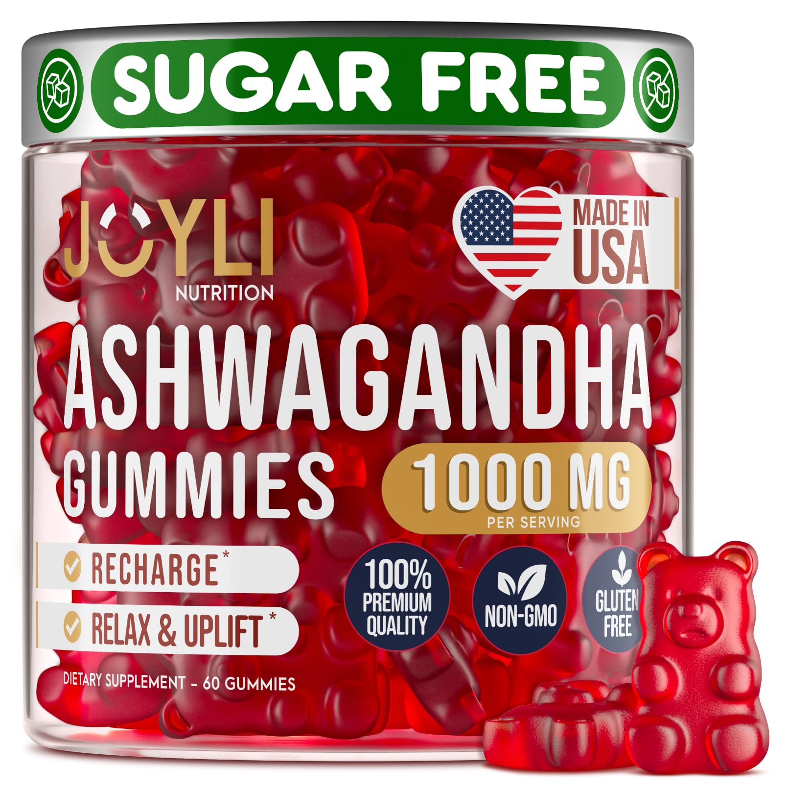 Foto 2 pulgar | Extracto De Raíz De Ashwagandha De Gummies Joyli Nutrition  60 Unidades Masticables - Venta Internacional.