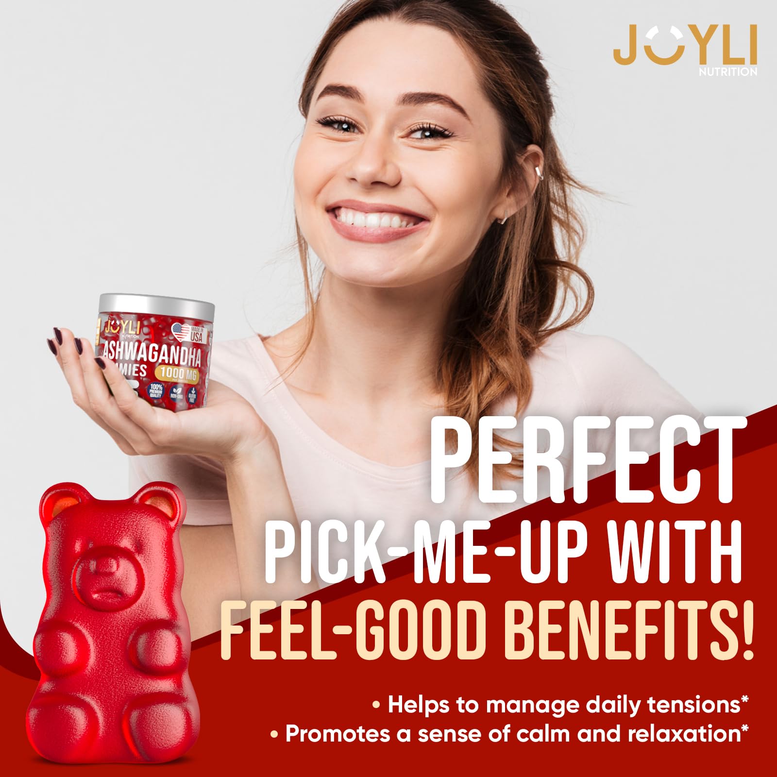 Foto 5 pulgar | Extracto De Raíz De Ashwagandha De Gummies Joyli Nutrition  60 Unidades Masticables - Venta Internacional.