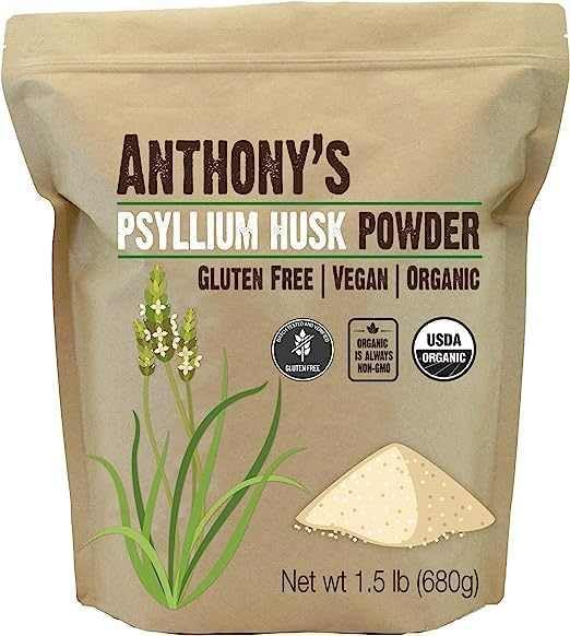 Foto 5 pulgar | Cáscara De Psilio En Polvo Anthony's Organic 680 G Sin Gluten - Venta Internacional.