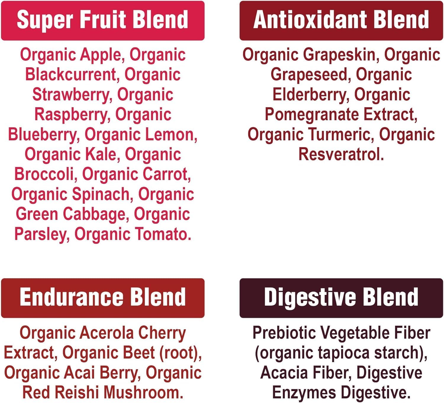Foto 8 pulgar | Suplemento Peak Performance Organic Reds Superfood Powder - Venta Internacional.