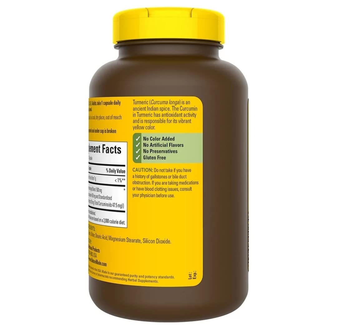 Foto 4 pulgar | Suplemento De Curcumina De Cúrcuma Hecho Por La Naturaleza  500 Mg  180 Cápsulas - Venta Internacional.