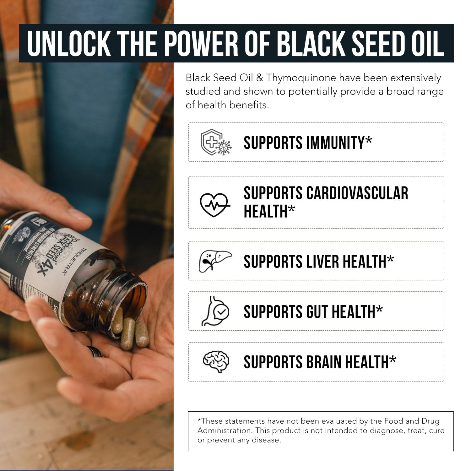 Foto 6 | Cápsulas De Extracto De Aceite De Semilla Negra Triquetra Health Tq-advanced - Venta Internacional.