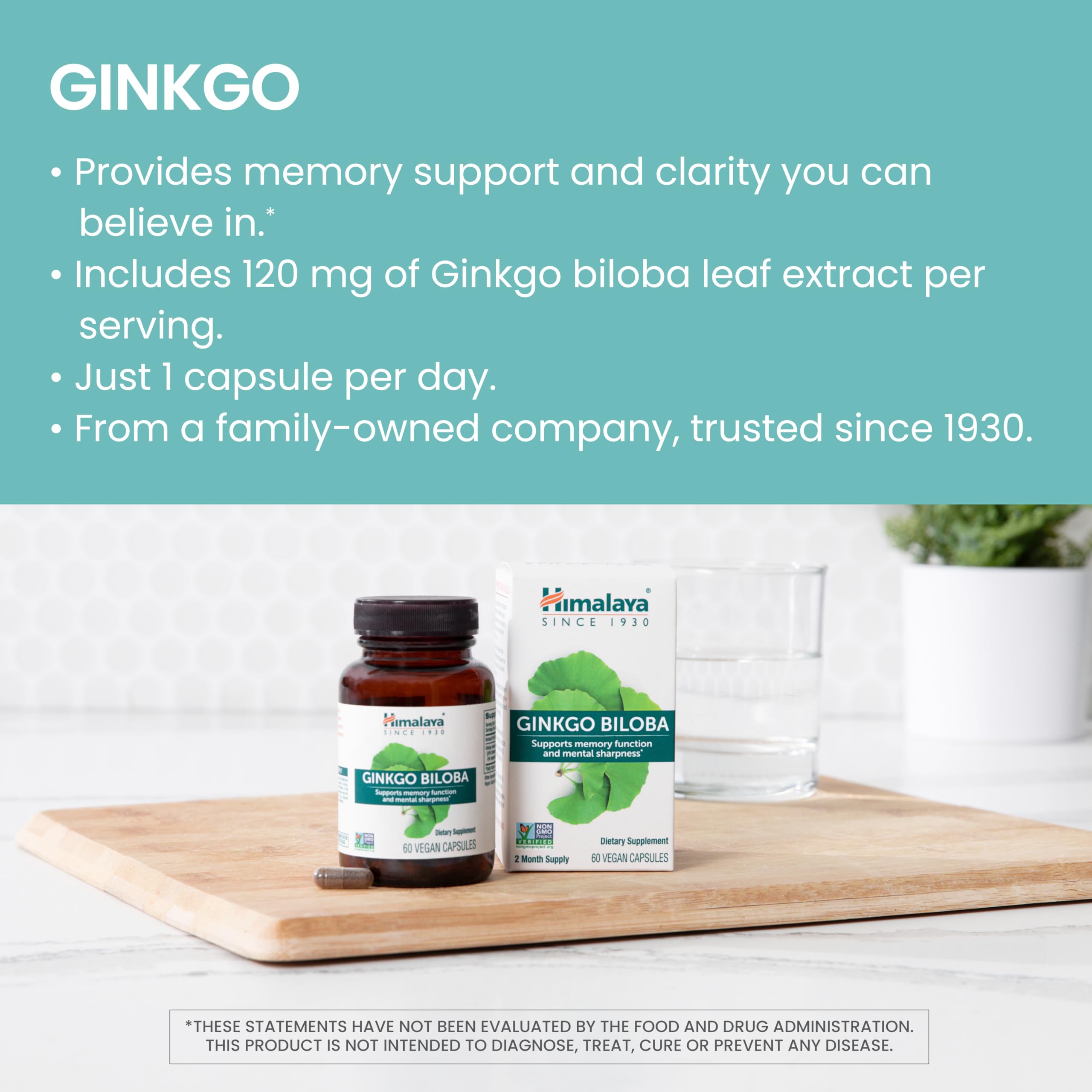 Foto 2 | Suplemento Himalaya Ginkgo Biloba 120 Mg 60 Cápsulas - Venta Internacional.