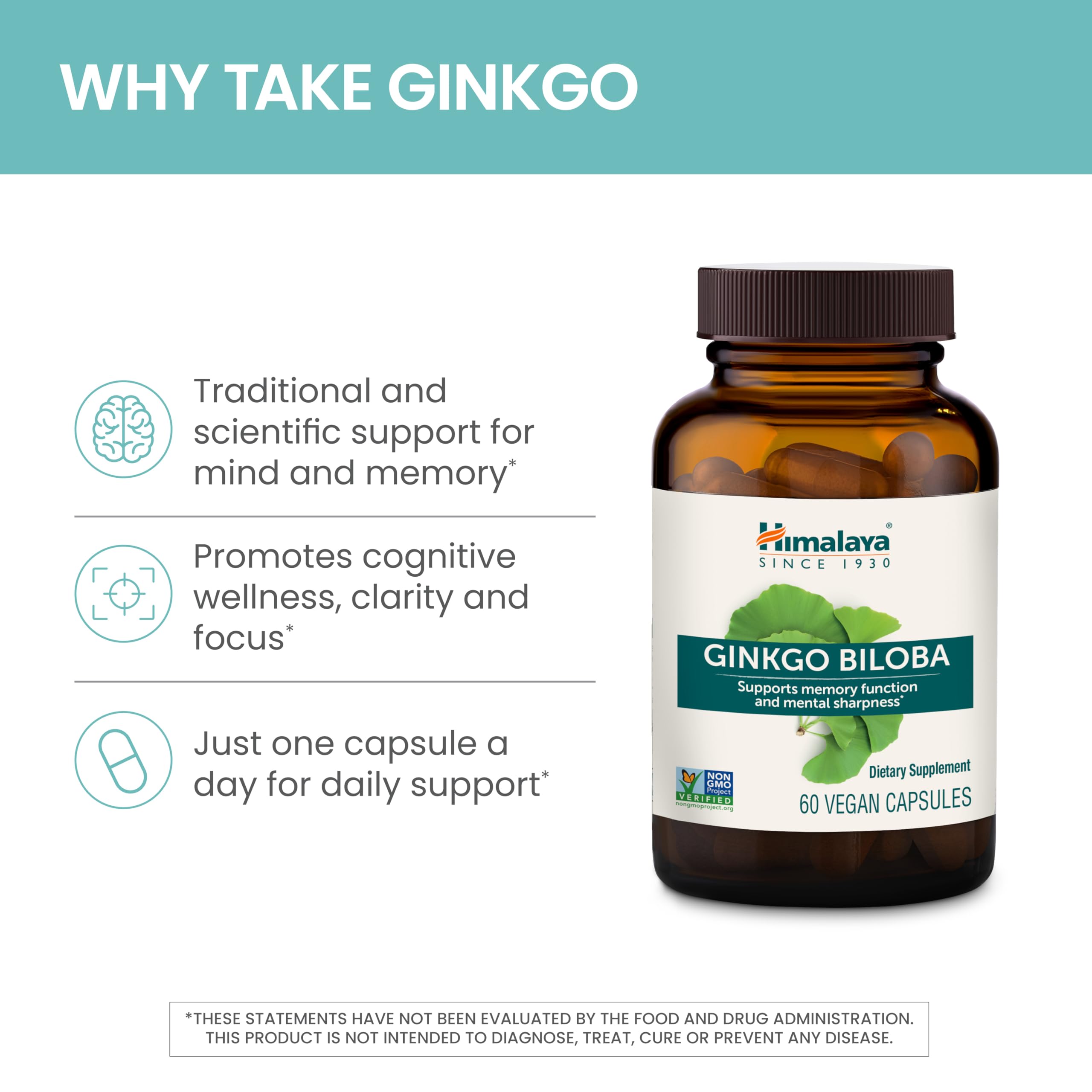 Foto 3 | Suplemento Himalaya Ginkgo Biloba 120 Mg 60 Cápsulas - Venta Internacional.