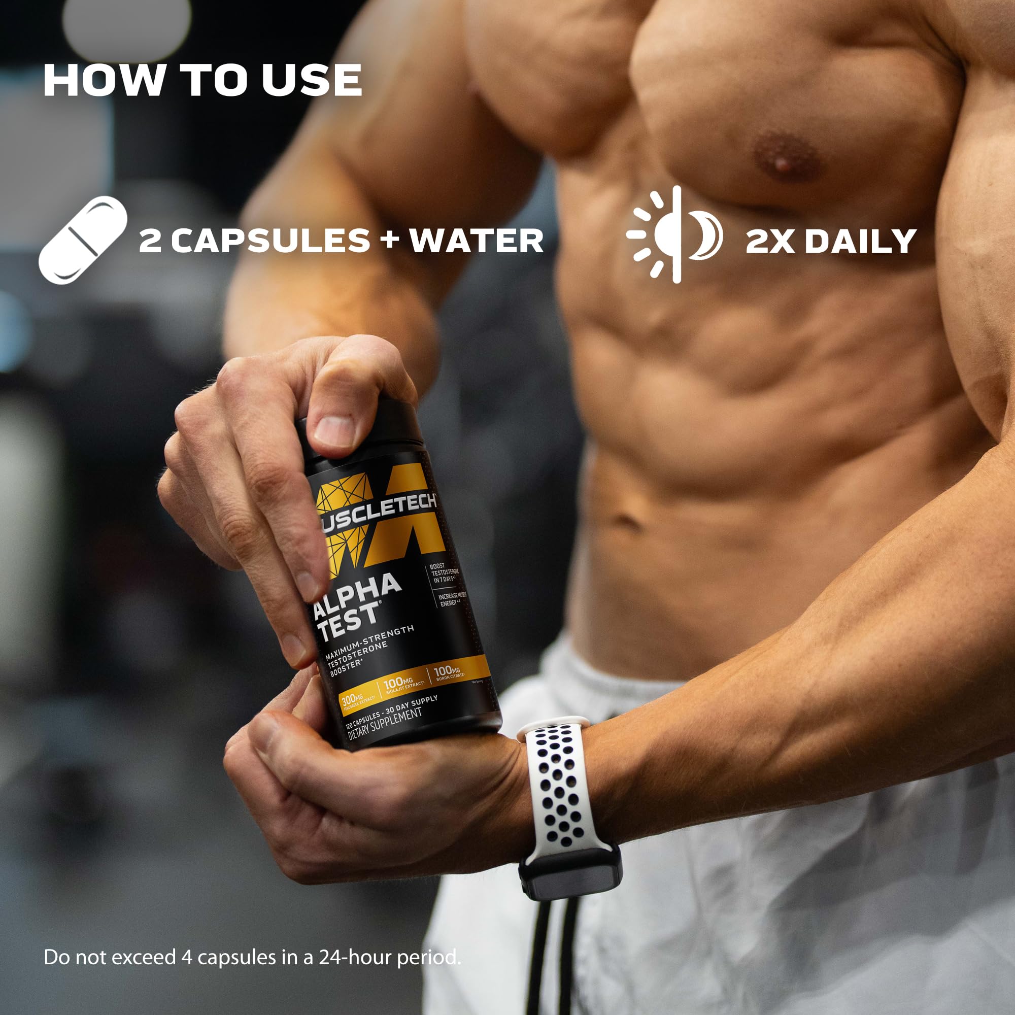 Foto 6 pulgar | Potenciador de Testosterona Muscletech Alphatest 120 Píldoras - Venta Internacional