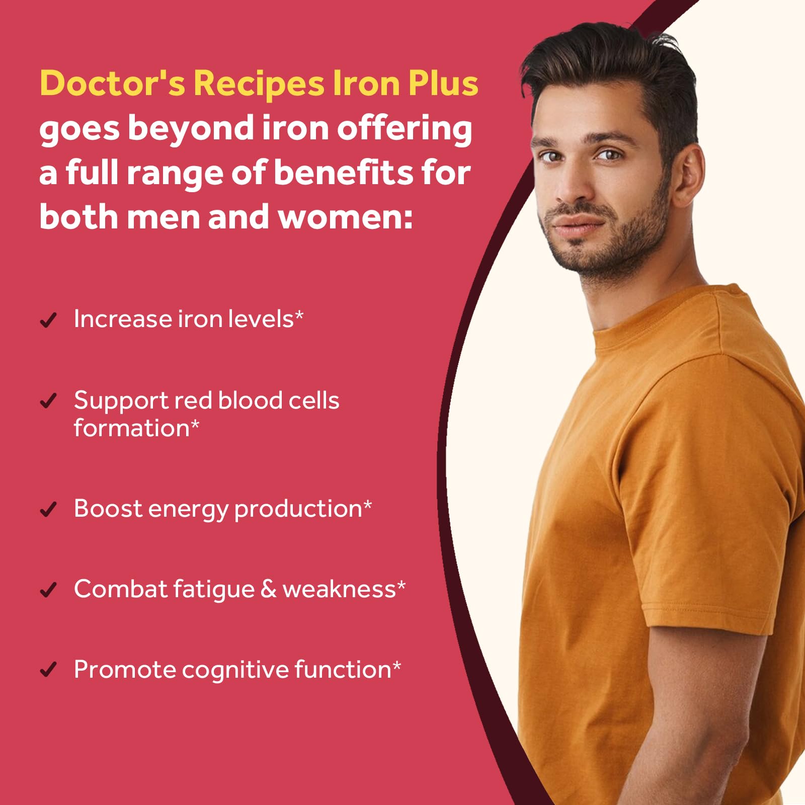 Foto 4 pulgar | Suplemento Doctor's Recipes Iron Plus 180 Cápsulas Veganas - Venta Internacional.