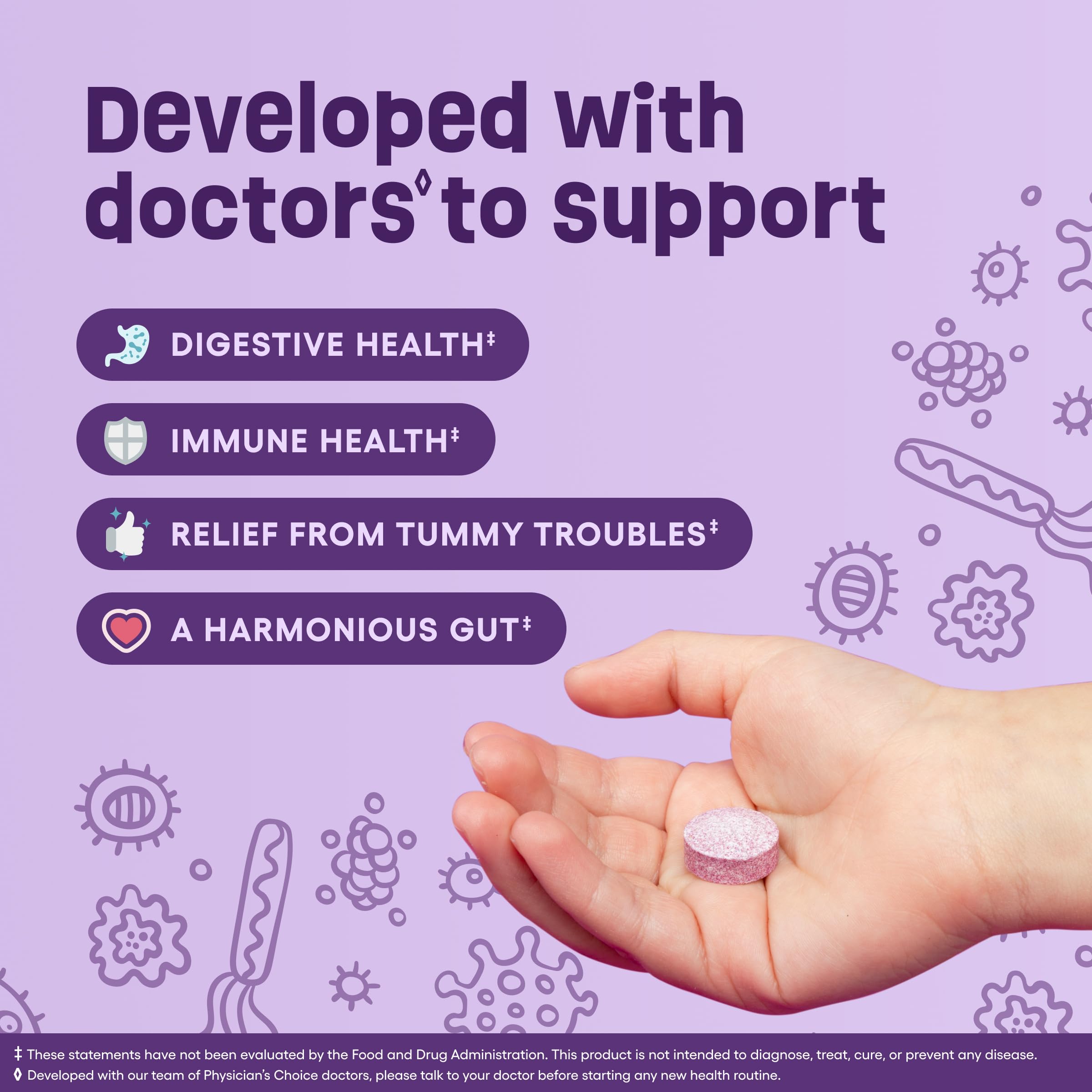 Foto 3 pulgar | Probiotic Physician's Choice Para Niños 60 Comprimidos - Venta Internacional.