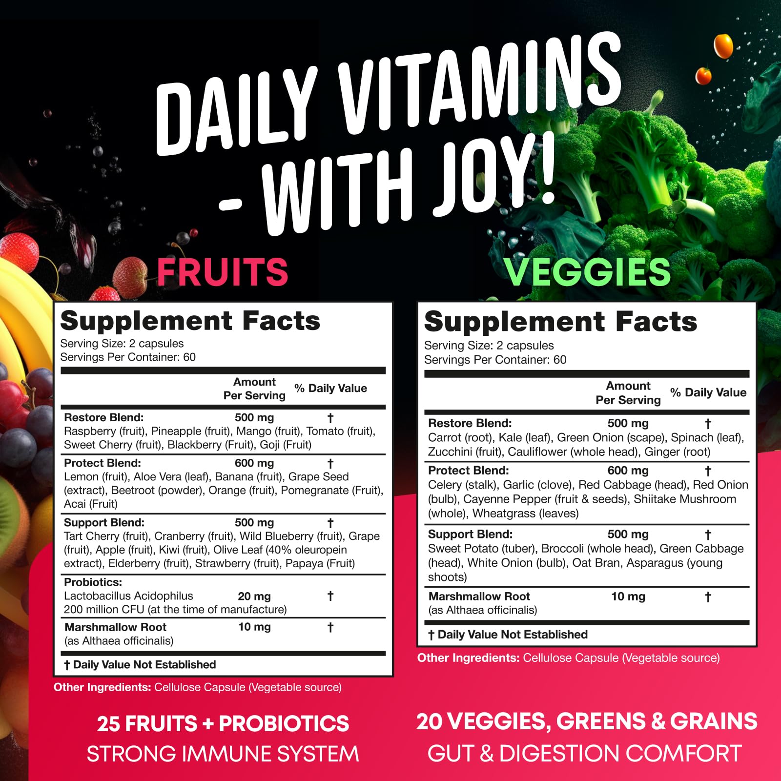 Foto 3 pulgar | Suplemento Joyli Nutrition De Frutas Y Verduras Con Fibra 240 Cápsulas - Venta Internacional.