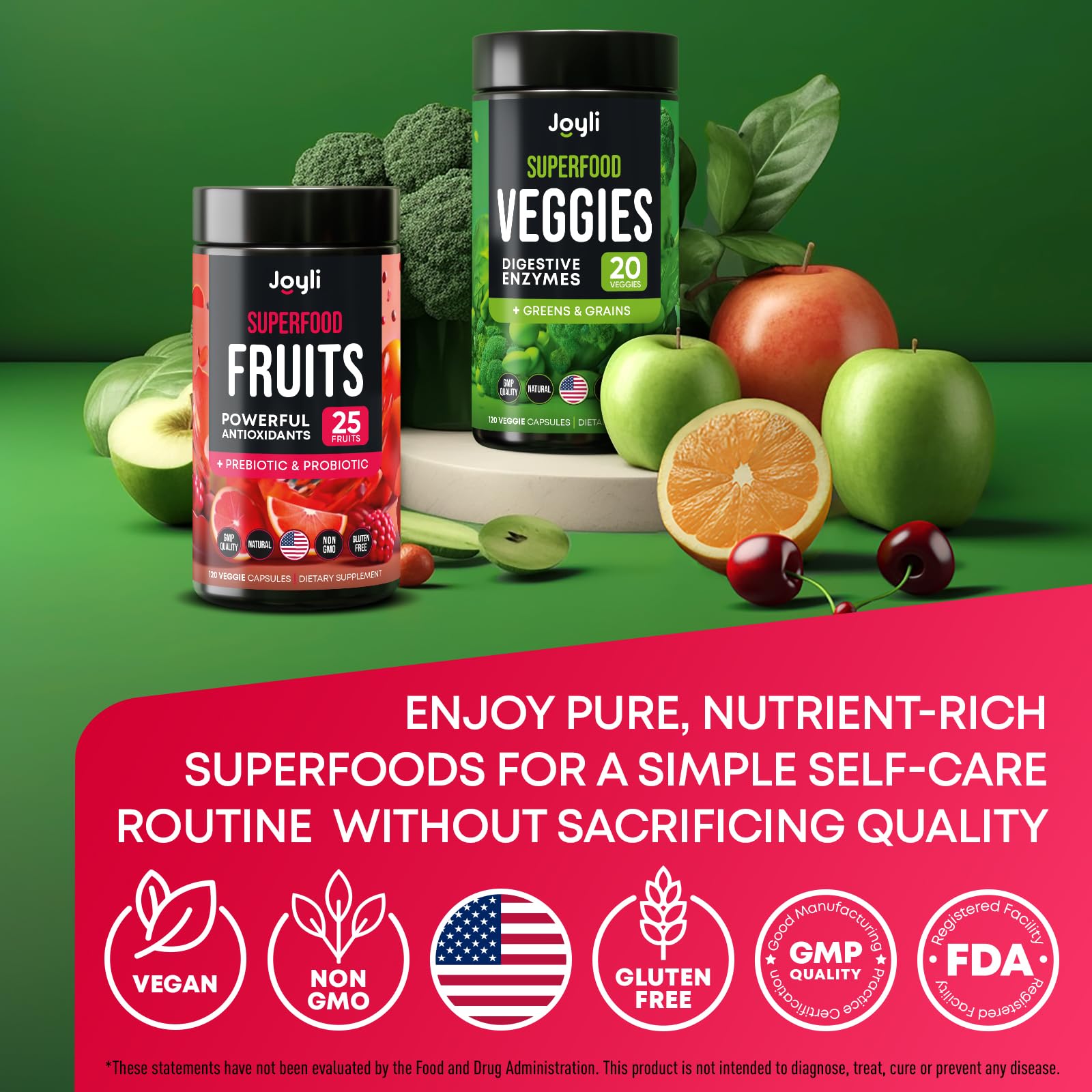 Foto 7 pulgar | Suplemento Joyli Nutrition De Frutas Y Verduras Con Fibra 240 Cápsulas - Venta Internacional.