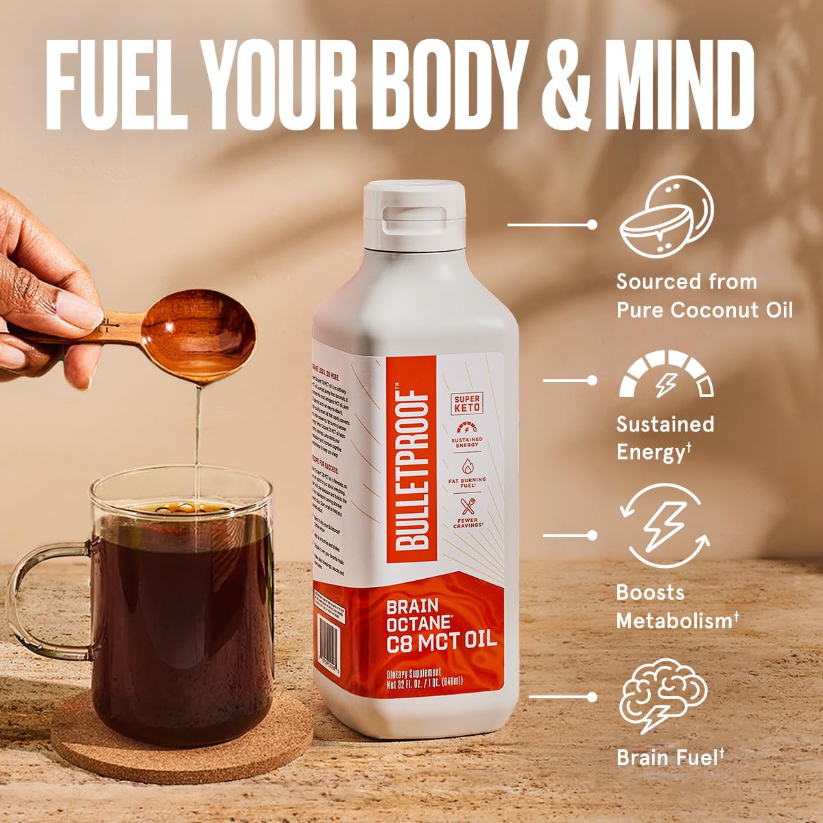 Foto 4 pulgar | Aceite Mct Bulletproof Brain Octane C8  960 Ml (paquete De 2) - Venta Internacional.