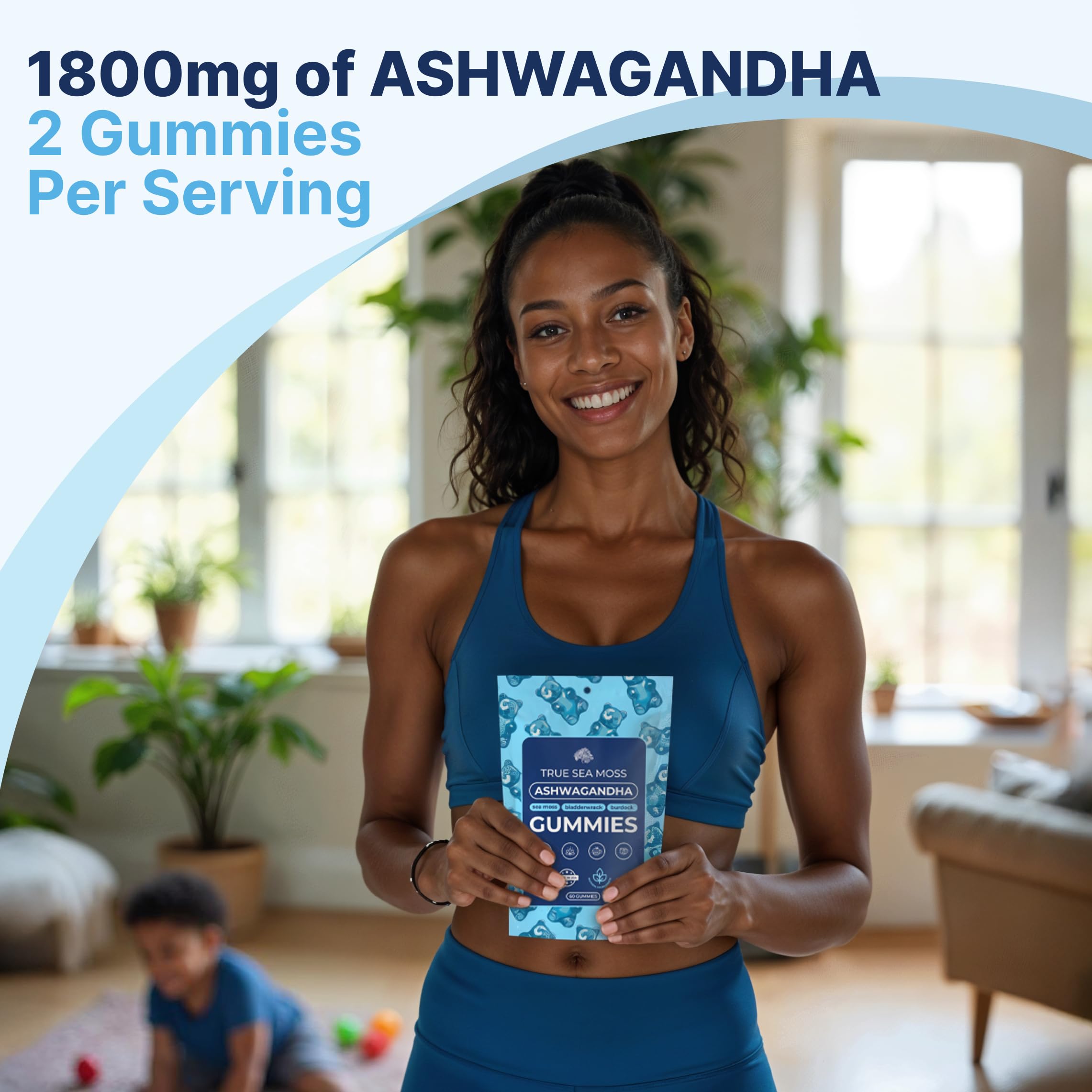 Foto 5 pulgar | Suplemento De Gomitas De Ashwagandha Trueseamoss  60 Bolsas  30 Días - Venta Internacional.