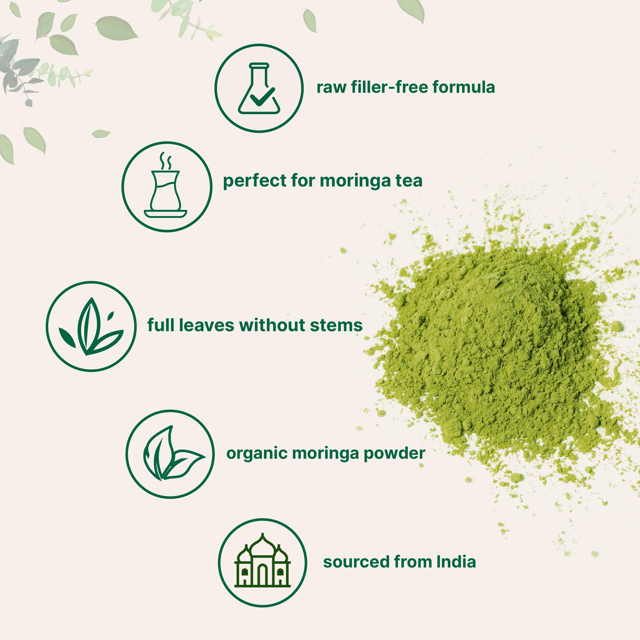 Foto 4 pulgar | Microingredientes En Polvo De Hojas De Moringa Oleifera  454 G - Venta Internacional.