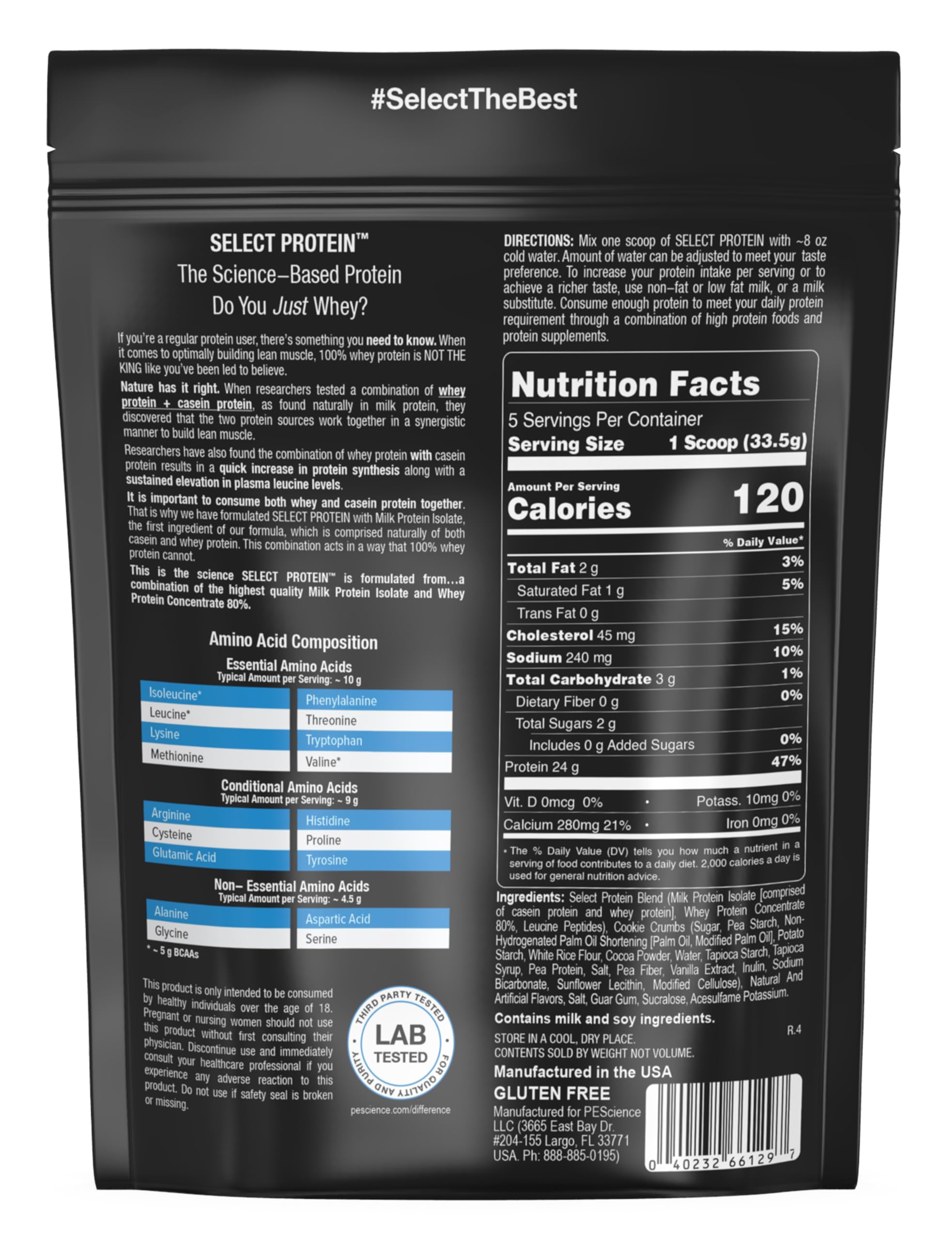 Foto 7 | Proteína En Polvo  Mezcla De Suero Y Caseína Pesscience Select  5 Porciones - Venta Internacional.