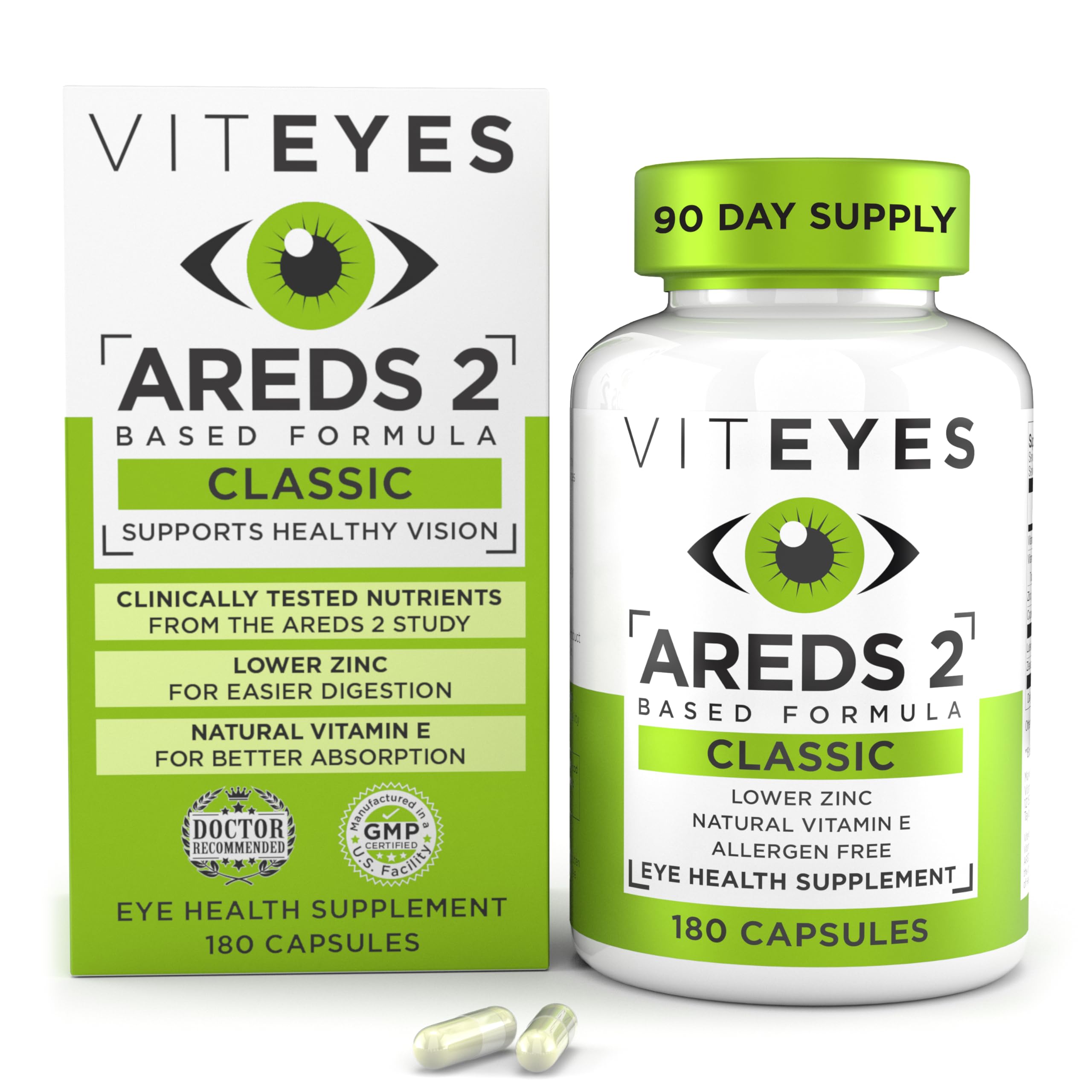 Foto 1 | Vitaminas Para Ojos Viteyes Areds 2 Classic Macular Support  180 Unidades - Venta Internacional.