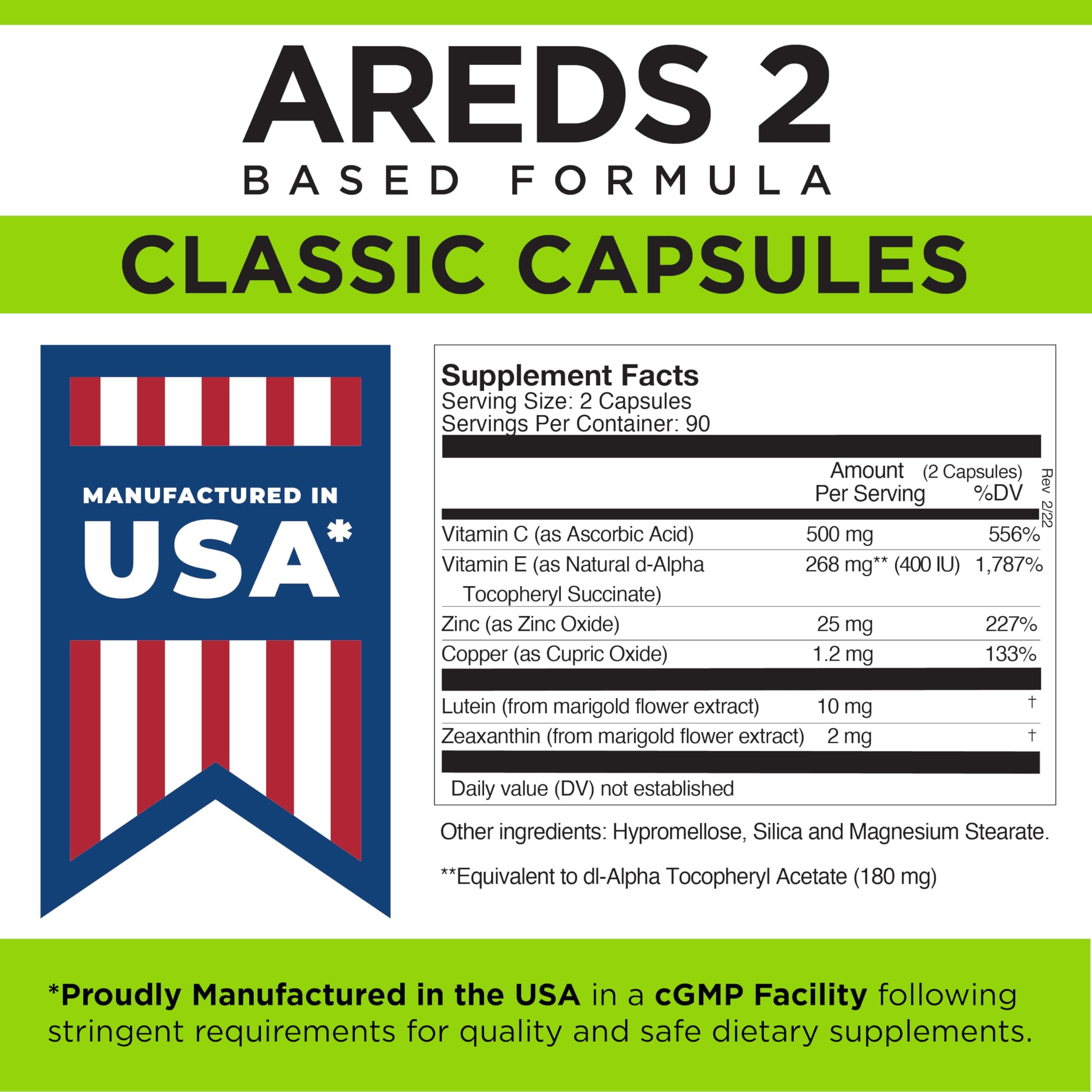 Foto 6 | Vitaminas Para Ojos Viteyes Areds 2 Classic Macular Support  180 Unidades - Venta Internacional.