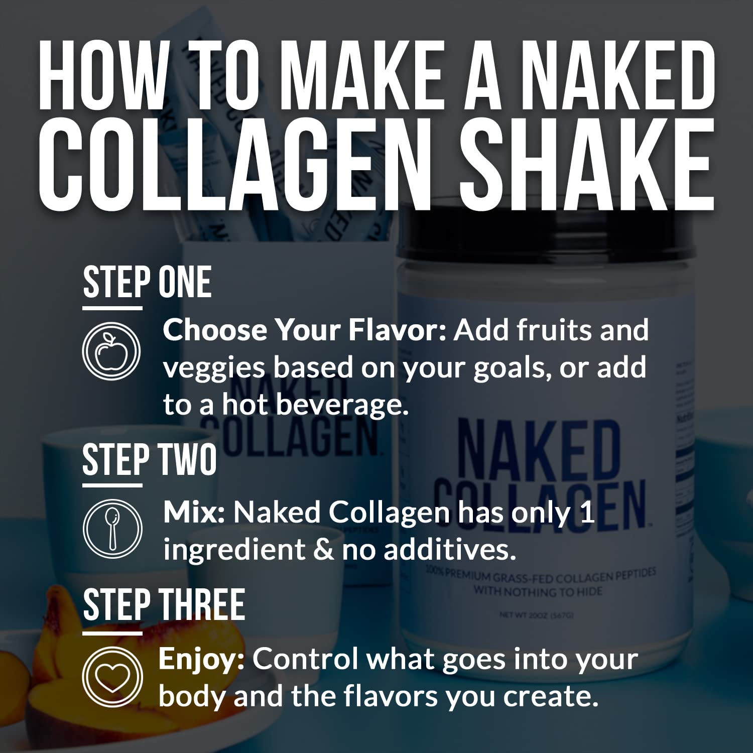 Foto 6 | Proteína De Péptidos De Colágeno En Polvo Naked Vanilla 600 Ml - Venta Internacional.