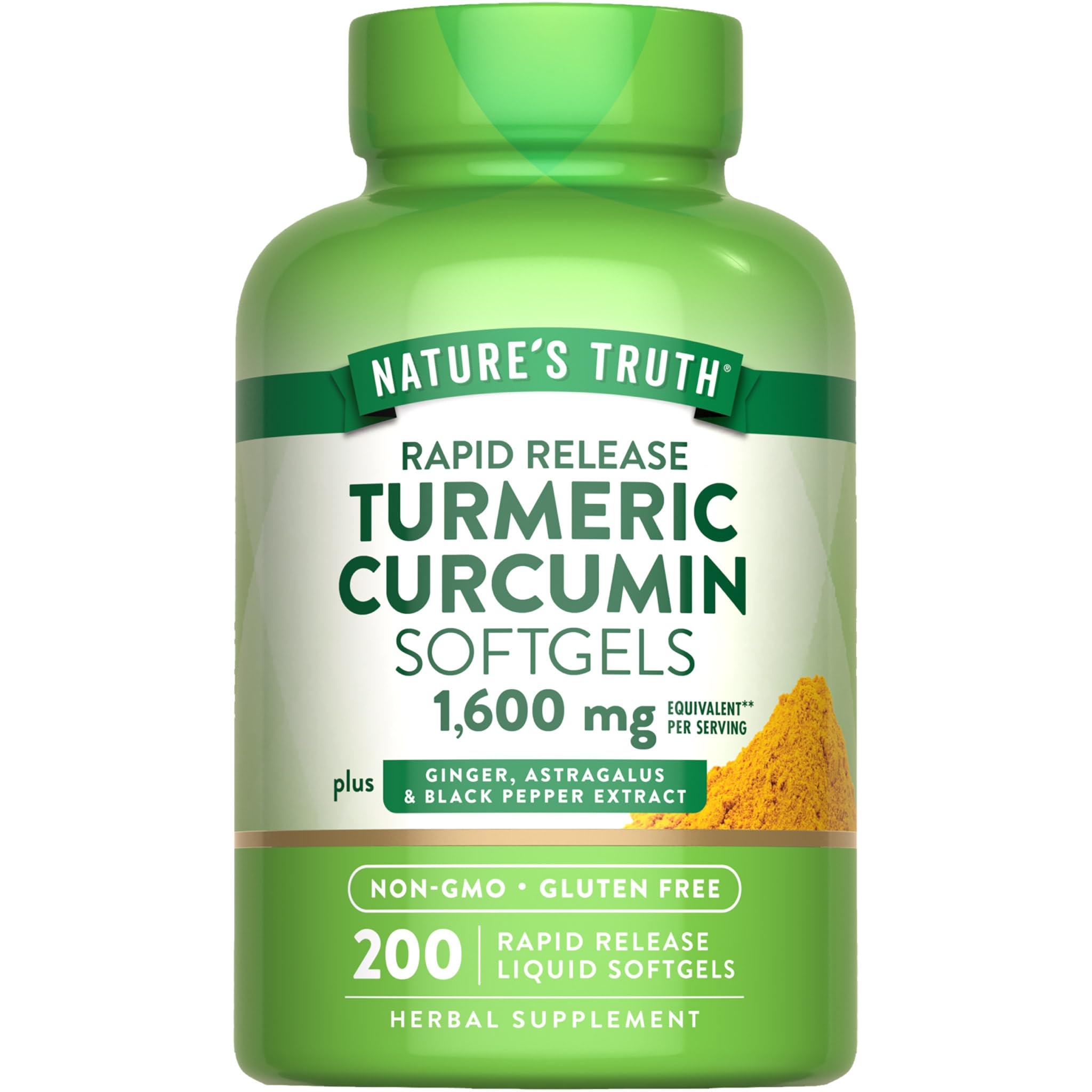 Foto 1 | Complementa El Complejo De Cúrcuma Y Curcumina De Nature's Truth 200 Cápsulas Blandas - Venta Internacional.