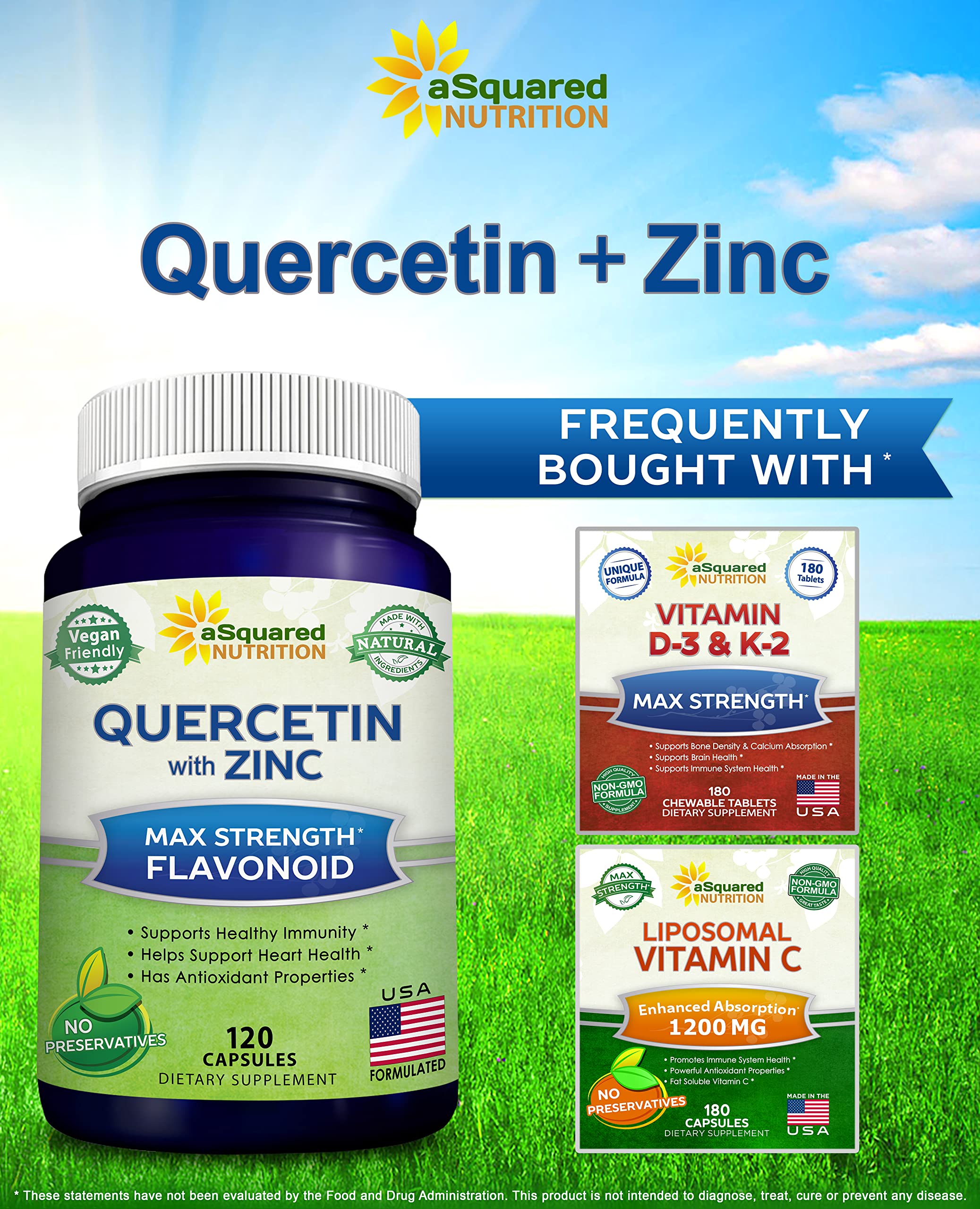 Foto 6 pulgar | Suplemento De Quercetina De Squared Nutrition  1000 Mg  Con Zinc  120 Cápsulas - Venta Internacional.