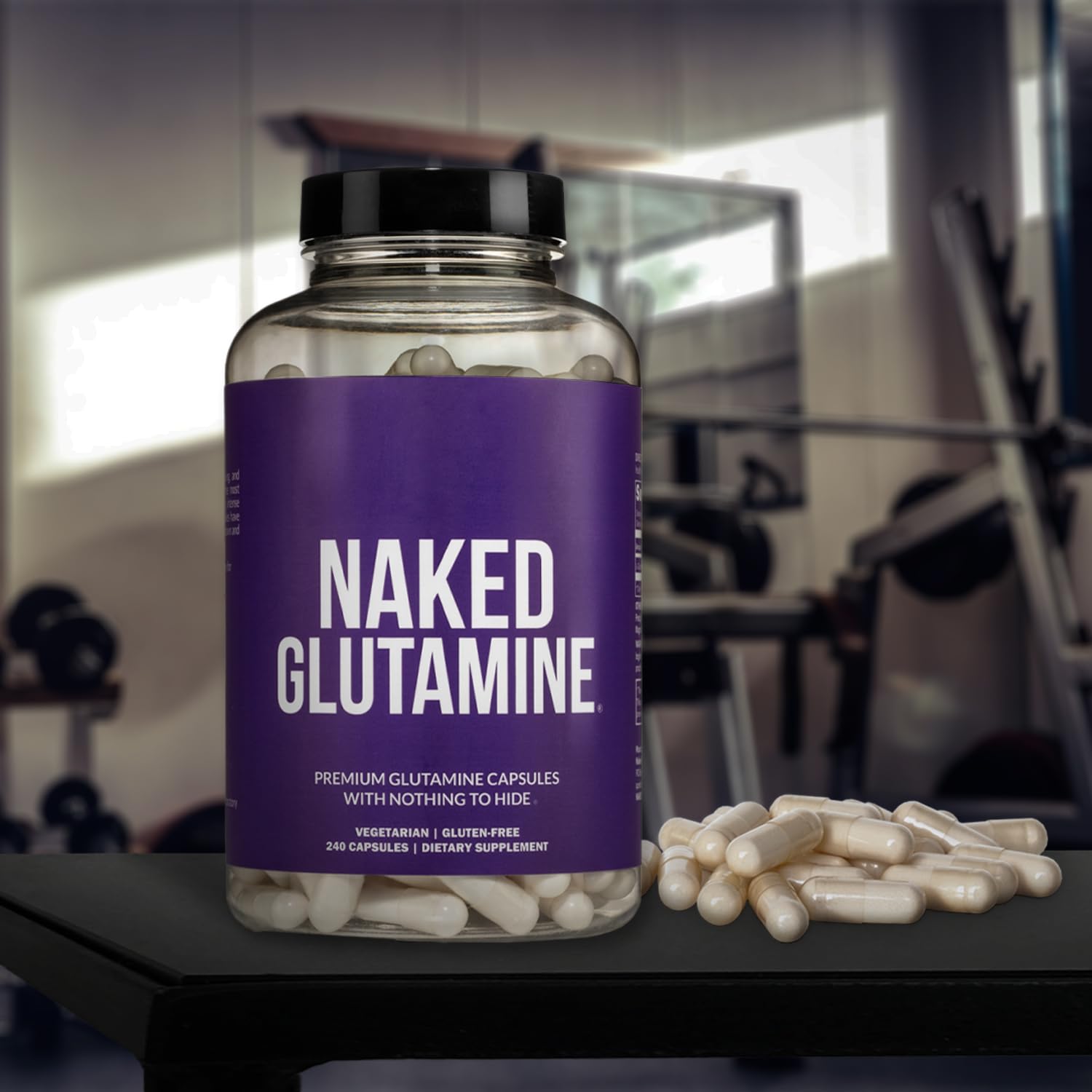 Foto 6 pulgar | Suplemento Naked L-glutamine Muscle Recovery 1000 Mg 240 Cápsulas - Venta Internacional.