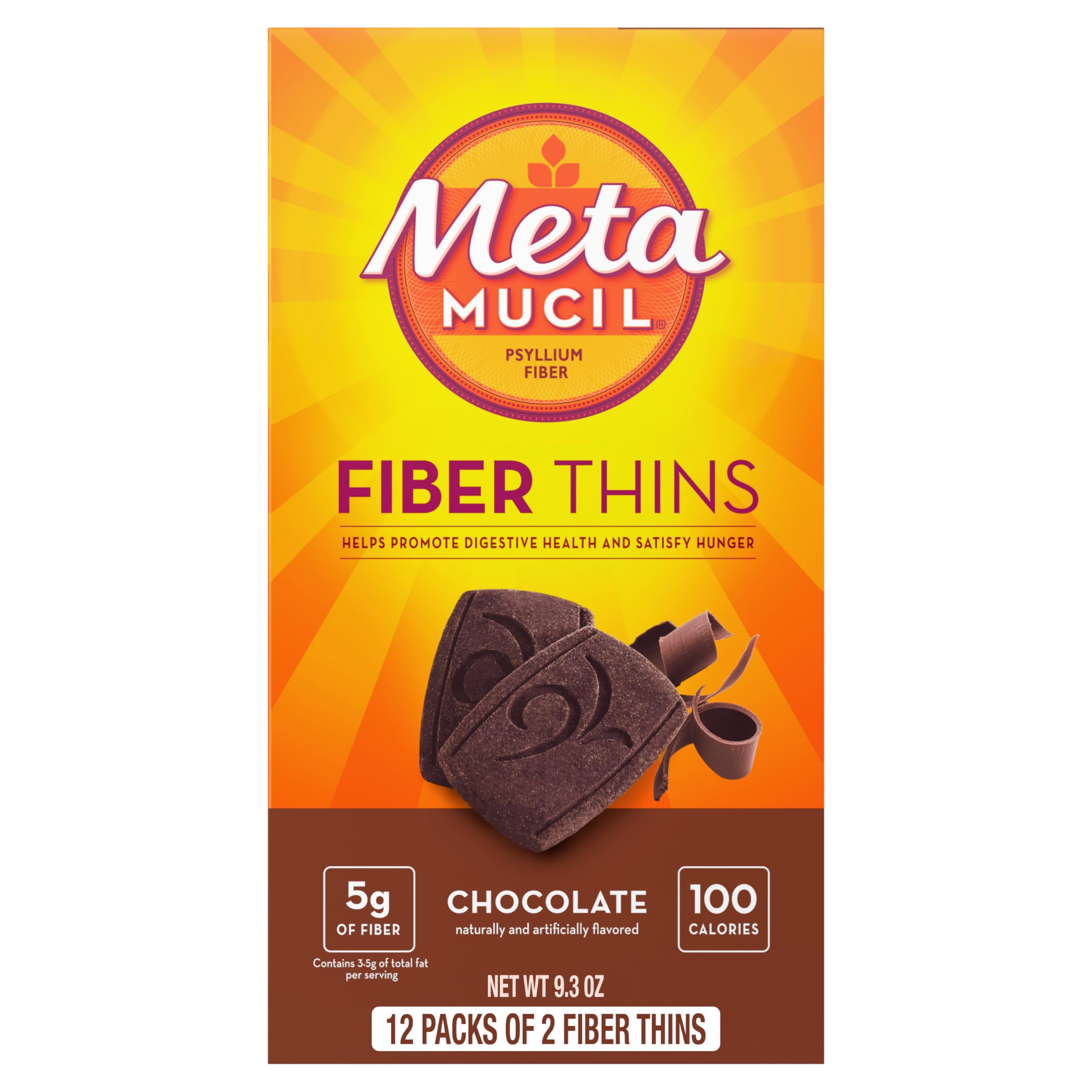 Foto 2 pulgar | Suplemento De Fibra Metamucil Fiber Thins Con Sabor A Chocolate - Venta Internacional.