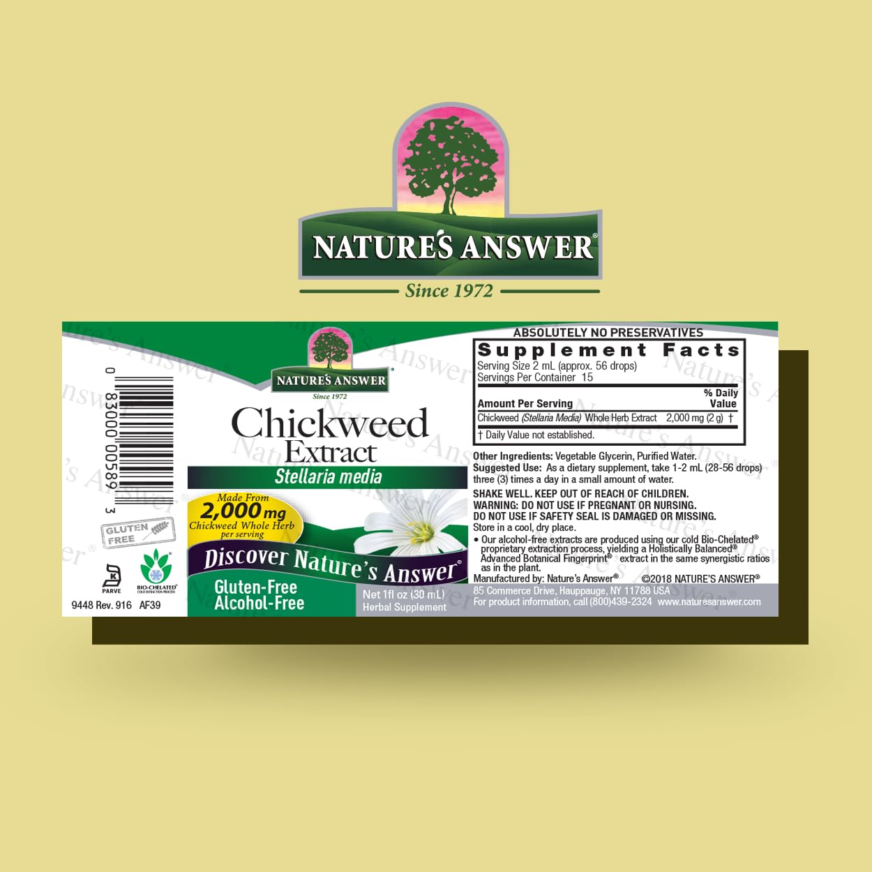 Foto 3 pulgar | Suplemento Herbal Nature's Answer Pamplweed Stelleria Media 30 ml - Venta Internacional