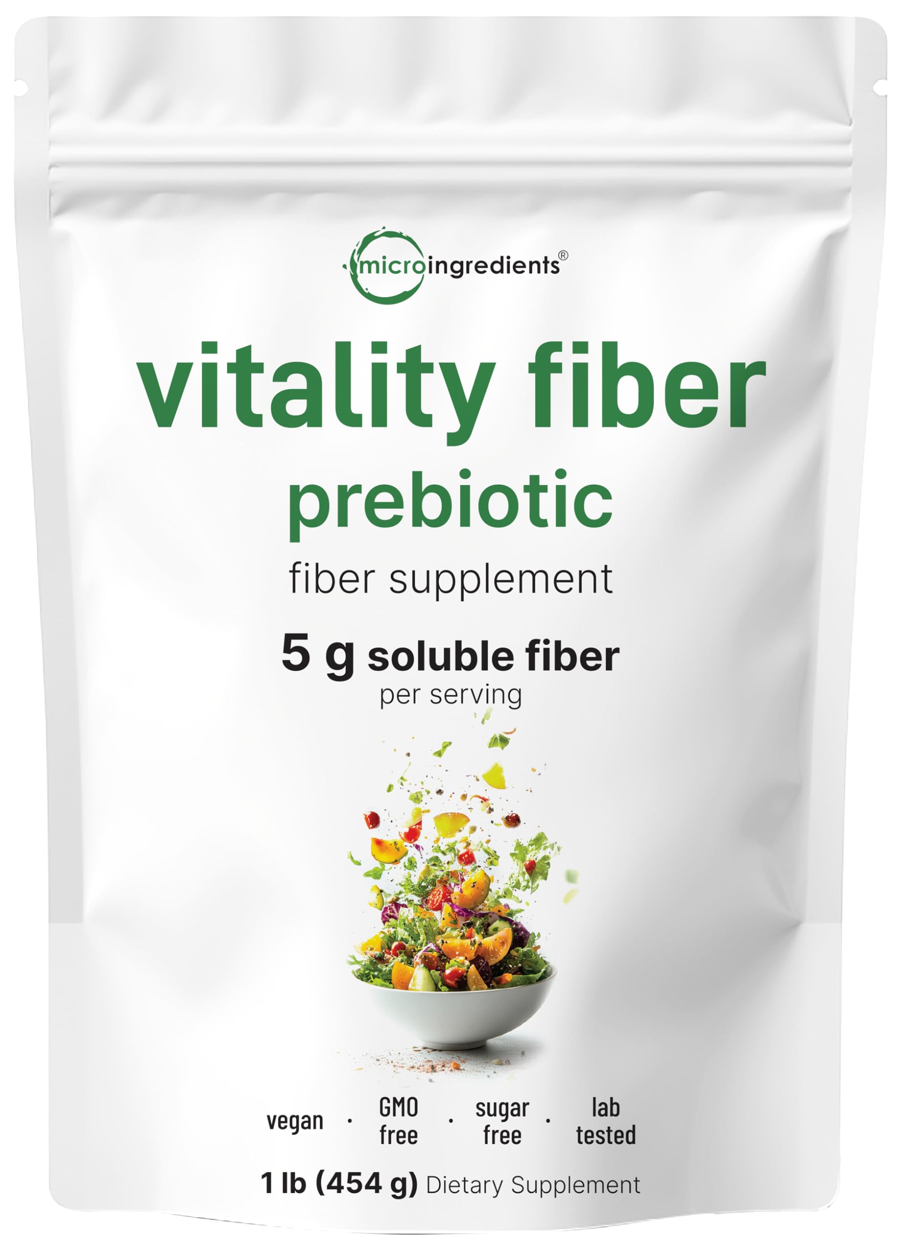 Foto 2 pulgar | Microingredientes De Fibra En Polvo Vitality  454g  Prebiótico - Venta Internacional.