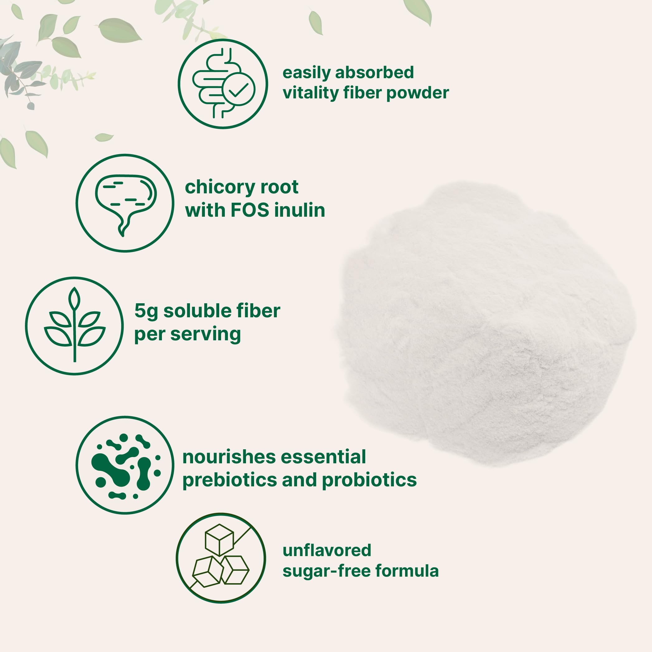Foto 4 pulgar | Microingredientes De Fibra En Polvo Vitality  454g  Prebiótico - Venta Internacional.