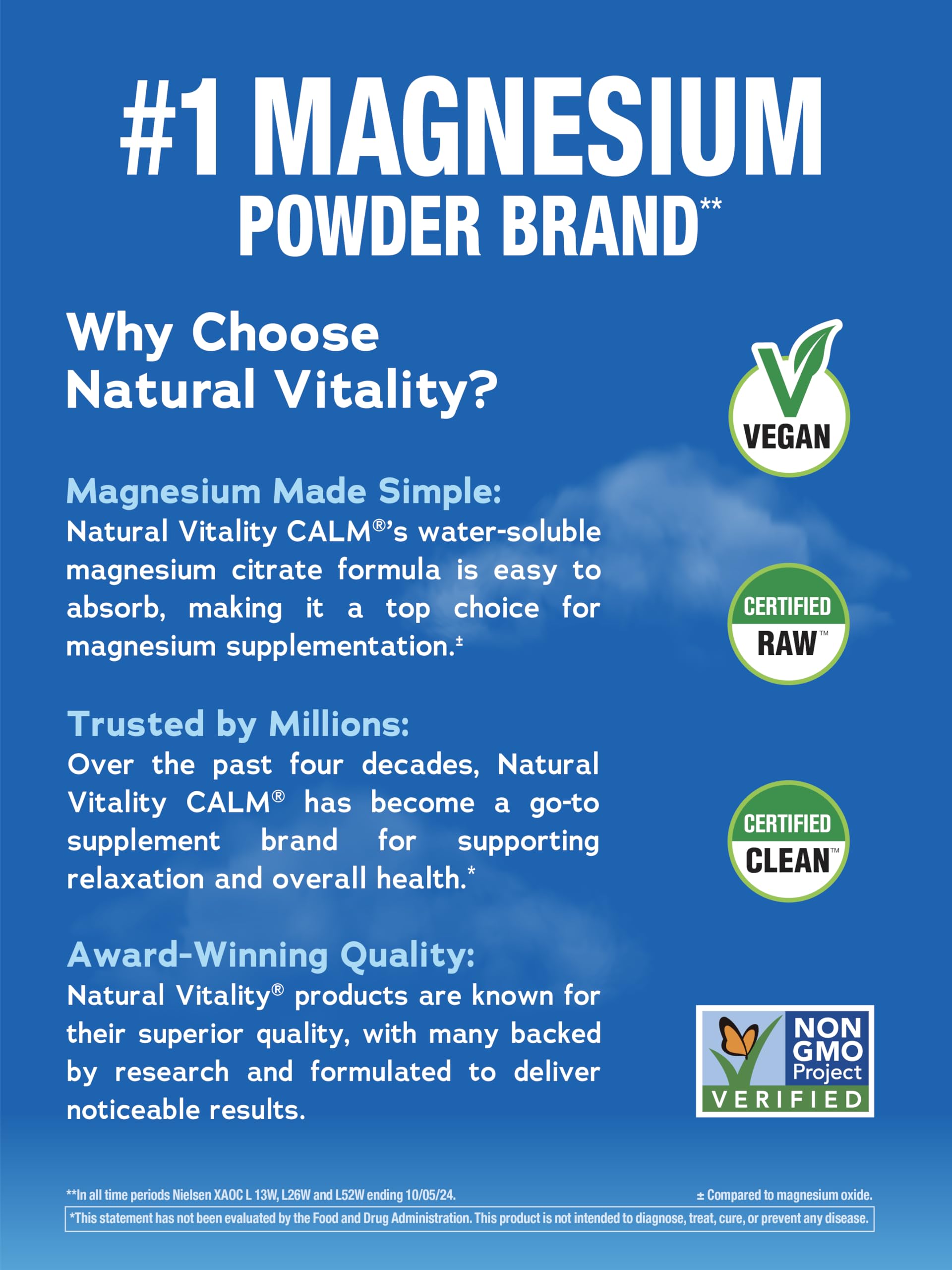 Foto 4 pulgar | Magnesio En Polvo Natural Vitality Calm Sin Sabor  30 Paquetes - Venta Internacional.