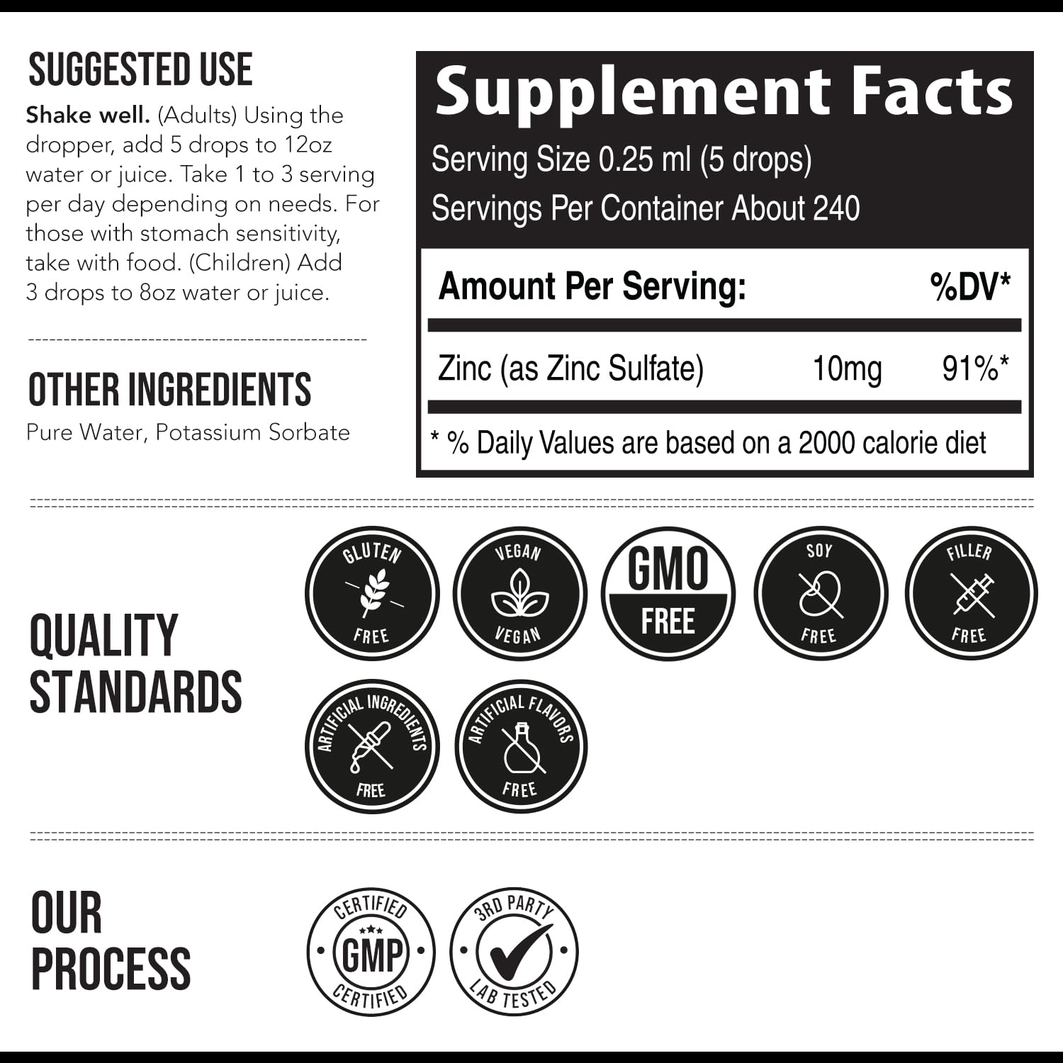 Foto 5 | Suplemento Líquido Iónico De Zinc Triquetra Health  60 Ml  8 Meses - Venta Internacional.