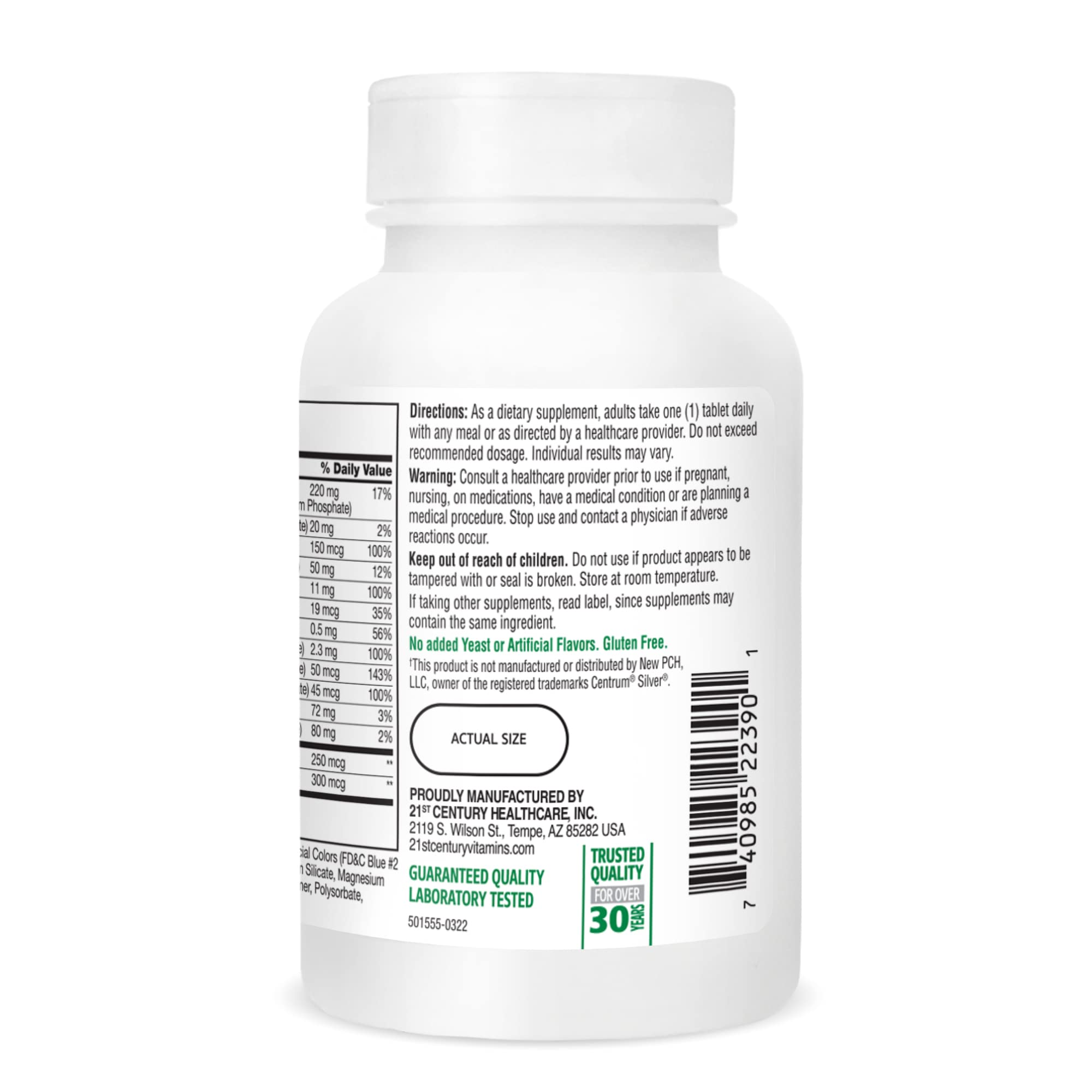 Foto 7 | Multivitamínico 21st Century Sentry Senior 125 Unidades - Venta Internacional