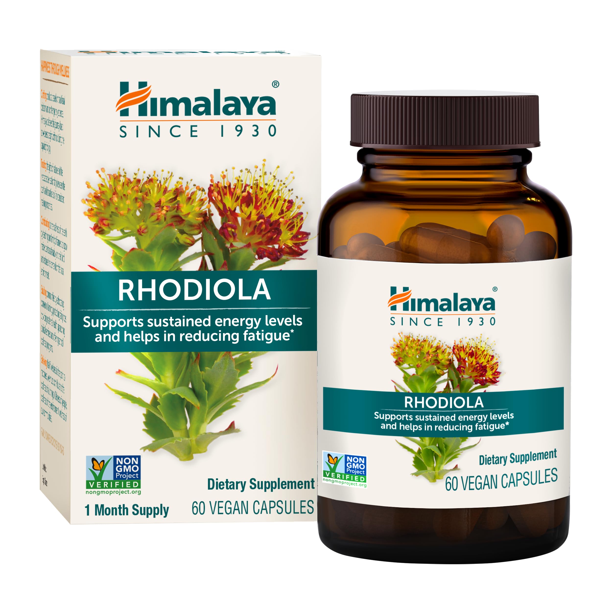Foto 2 pulgar | Suplemento Himalaya Rhodiola Rosea 250 Mg 60 Cápsulas Veganas - Venta Internacional.