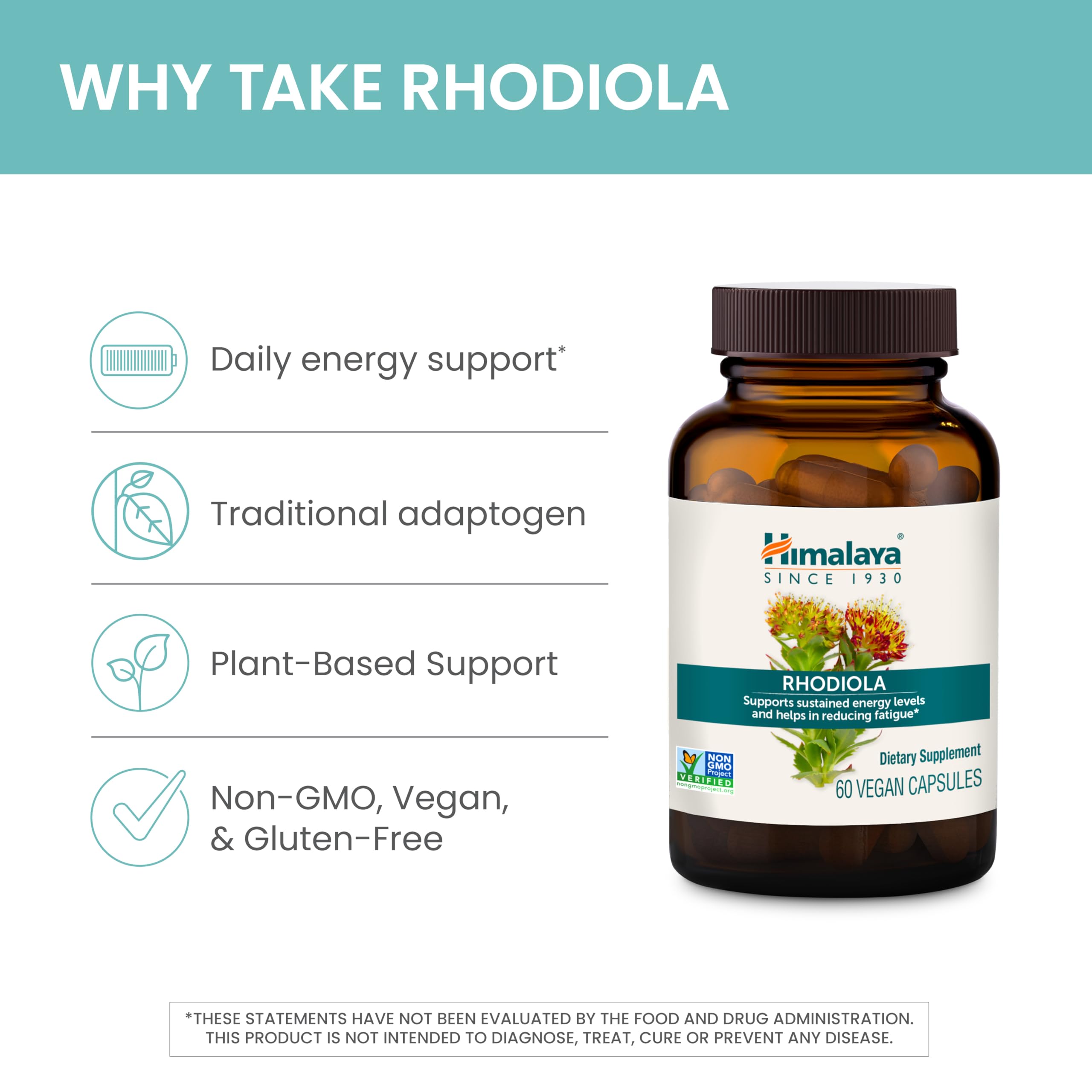 Foto 4 pulgar | Suplemento Himalaya Rhodiola Rosea 250 Mg 60 Cápsulas Veganas - Venta Internacional.