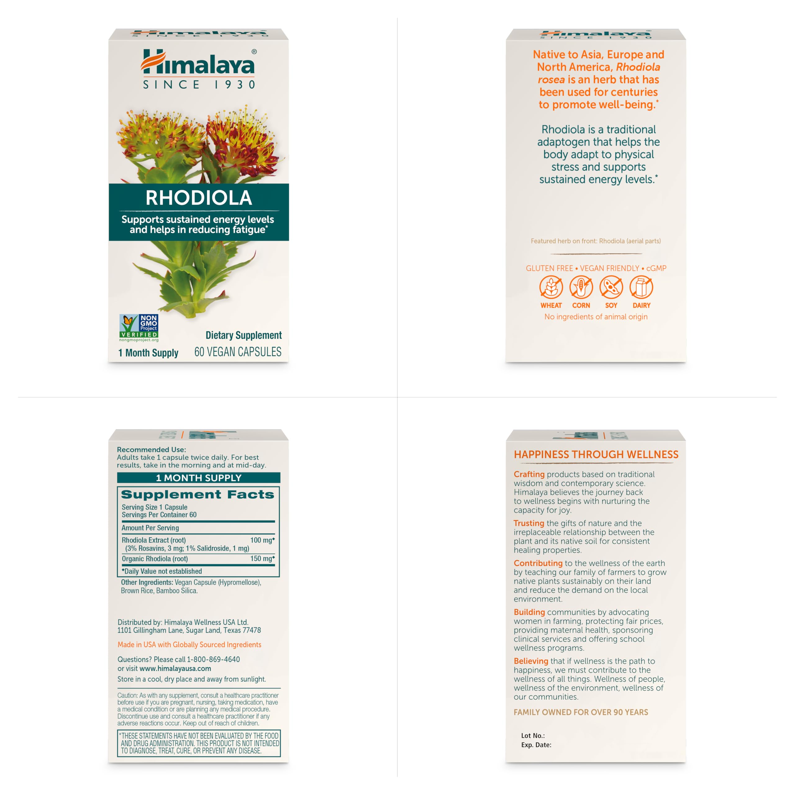 Foto 6 | Suplemento Himalaya Rhodiola Rosea 250 Mg 60 Cápsulas Veganas - Venta Internacional.