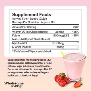 Foto 3 | Suplemento De Inositol En Polvo Con Mthf Folato Y Vitamina D3 30 Dosis - Venta Internacional.