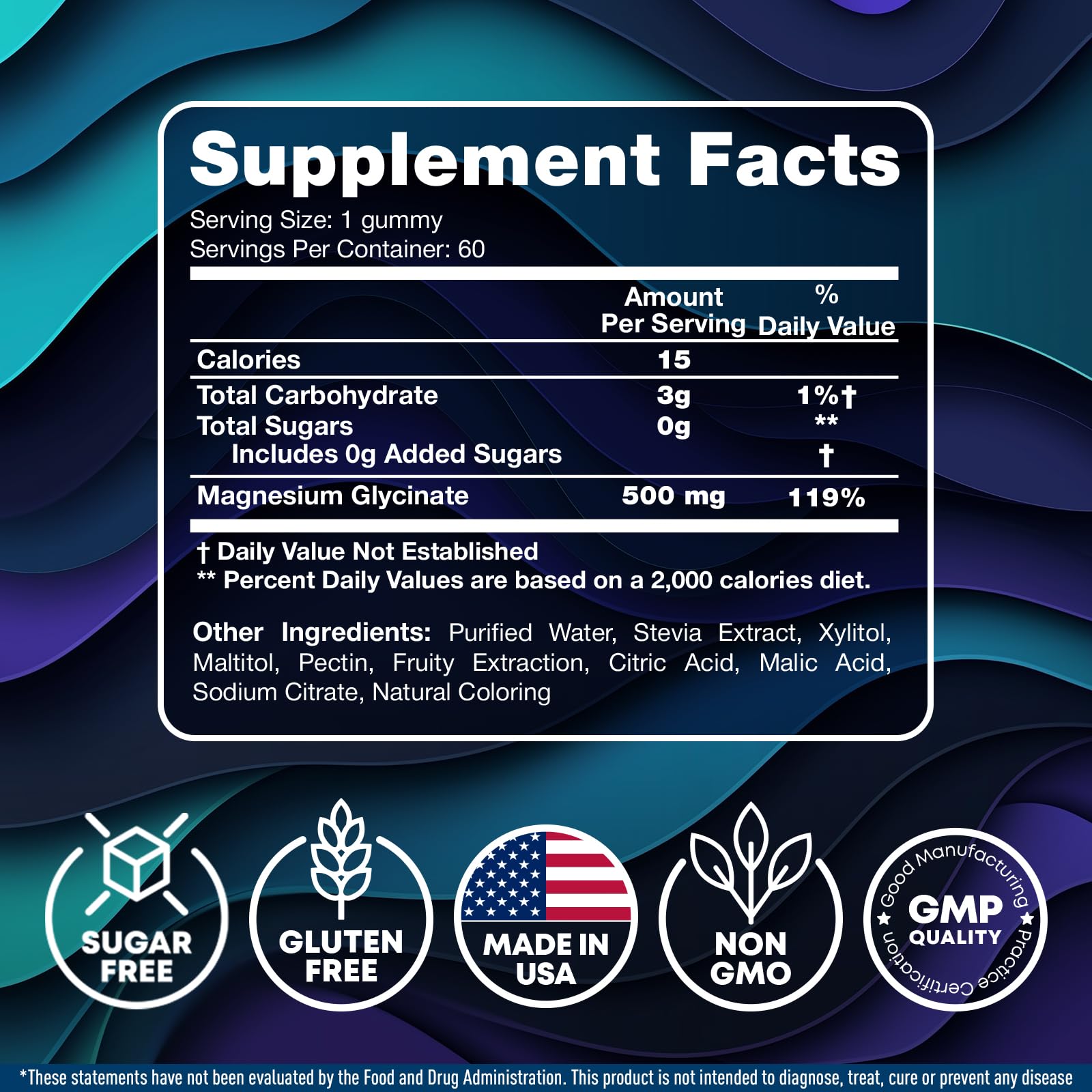 Foto 4 pulgar | Gomitas De Glicinato De Magnesio Joyli Nutrition  500 Mg  60 Unidades - Venta Internacional.