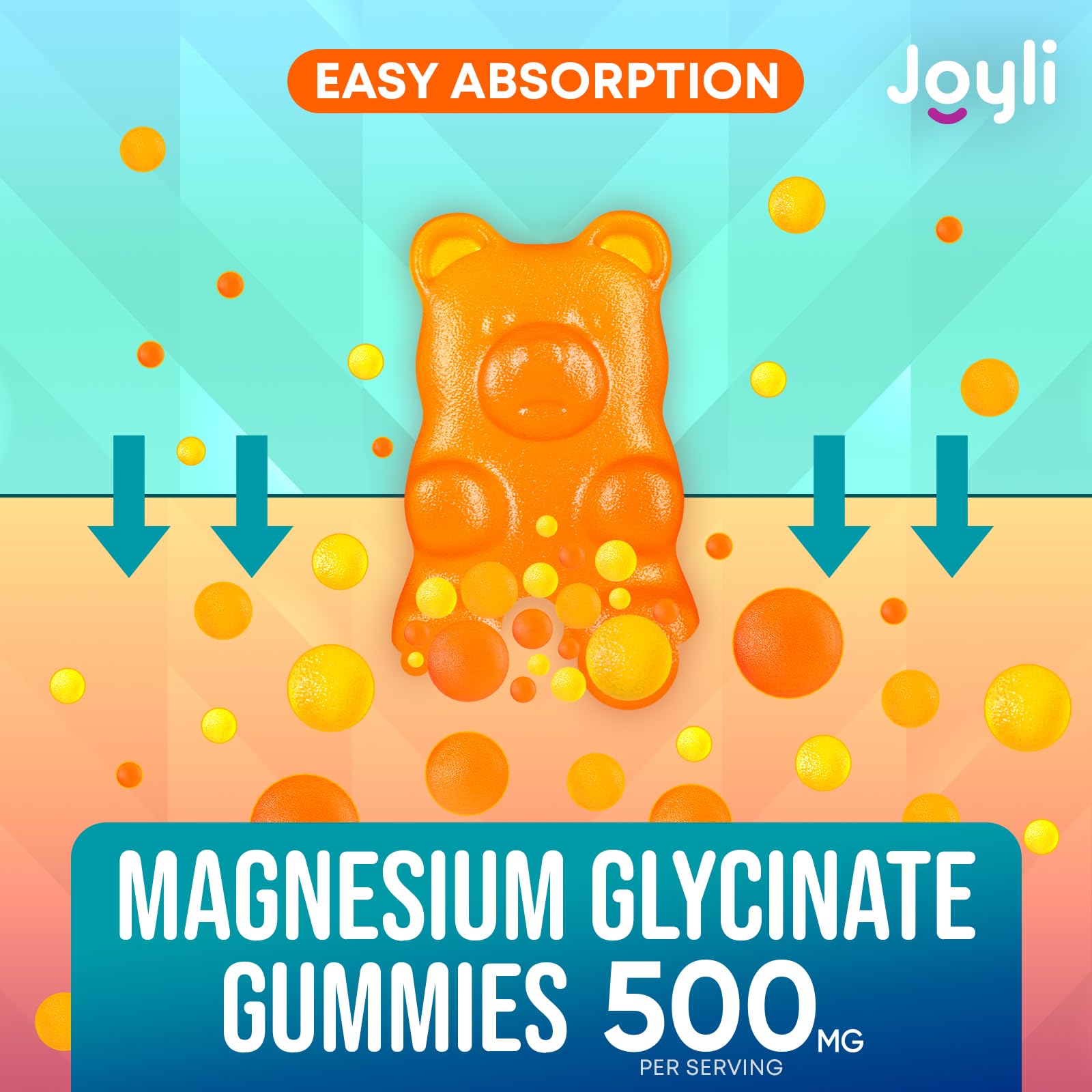 Foto 4 | Gomitas De Glicinato De Magnesio Joyli Nutrition  500 Mg  60 Unidades - Venta Internacional.
