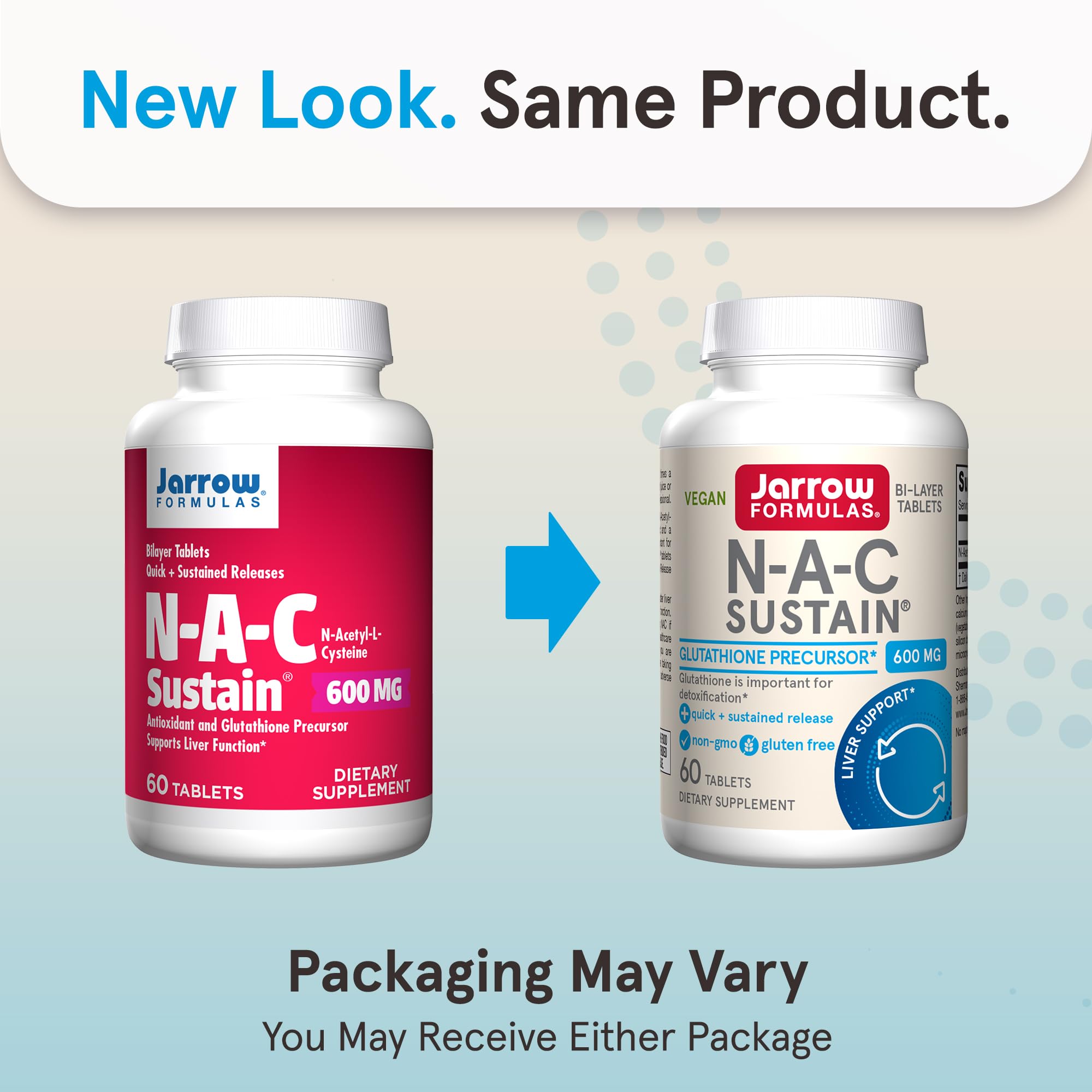 Foto 3 pulgar | Suplemento N-a-c Sustain De Jarrow Formulas, 600 Mg, 60 Comprimidos - Venta Internacional.