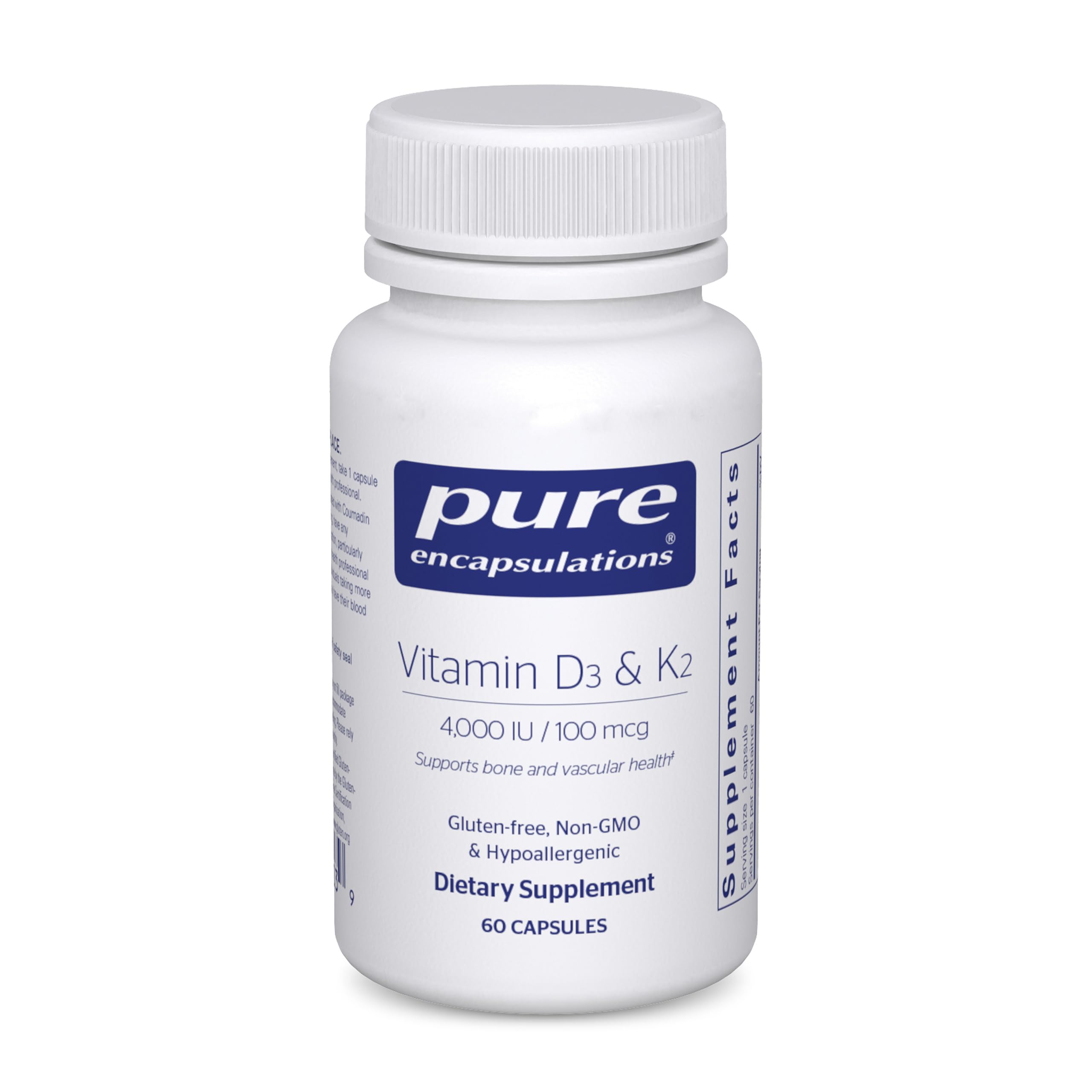 Foto 2 pulgar | Suplemento De Vitamina D3 Y K2 De Pure Encapsulations  60 Cápsulas - Venta Internacional.