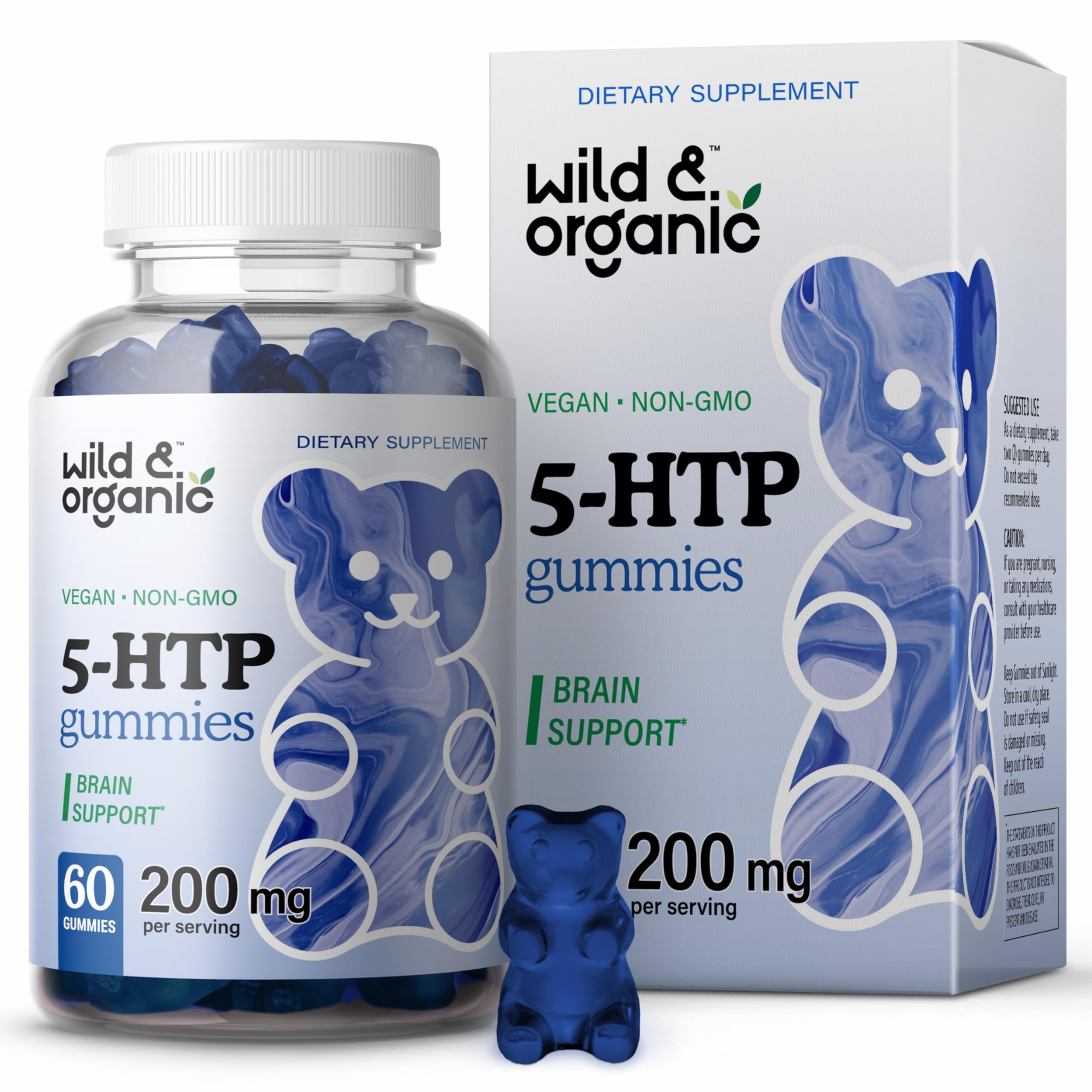 Foto 2 pulgar | Suplemento Wild & Organic De 5-htp  200 Mg  Gomitas Para El Estado De Ánimo  60 Veganas - Venta Internacional.