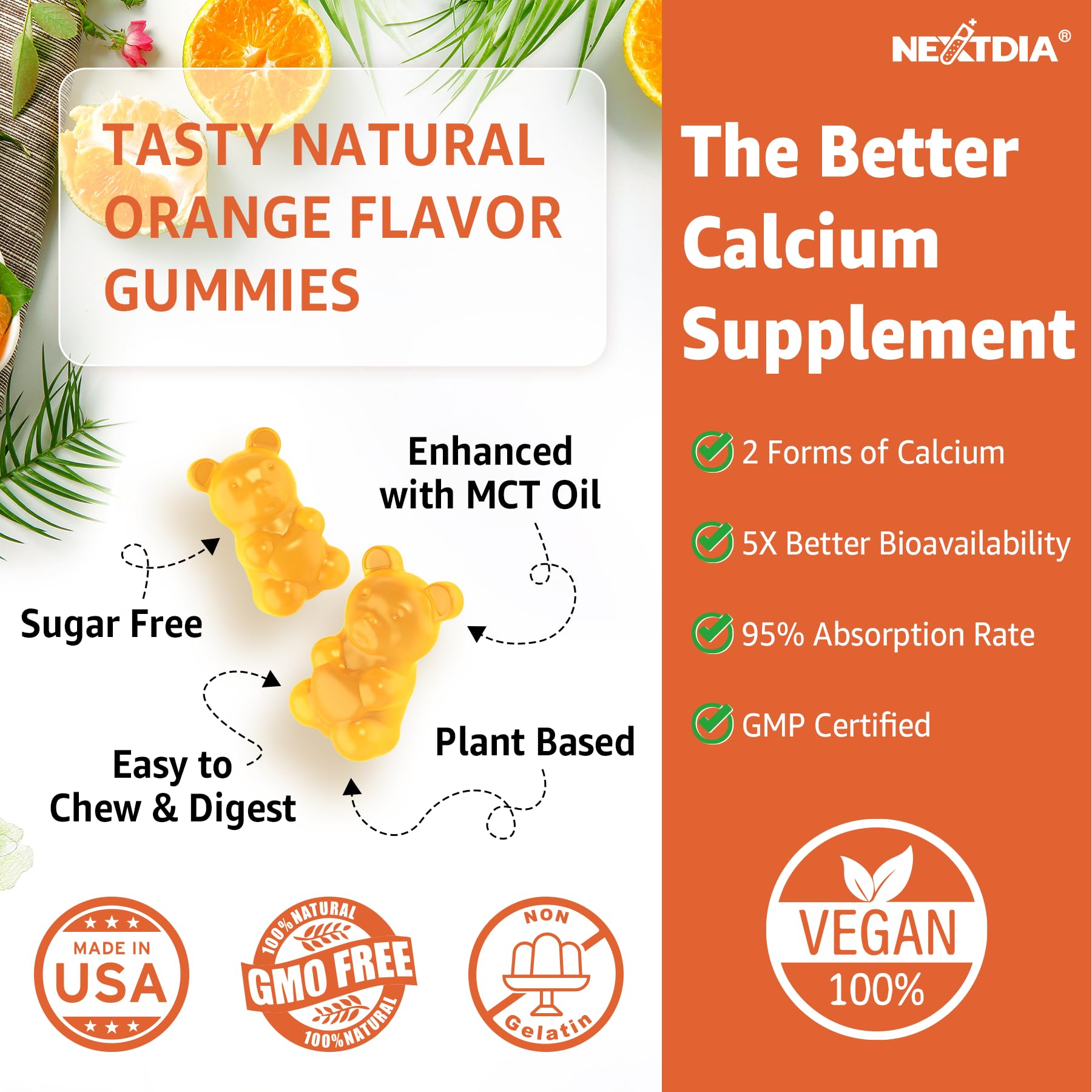 Foto 7 pulgar | Suplementos De Calcio Nextdia Calcium 1200 Mg Con Vitamina D3 K2 B12 - Venta Internacional.