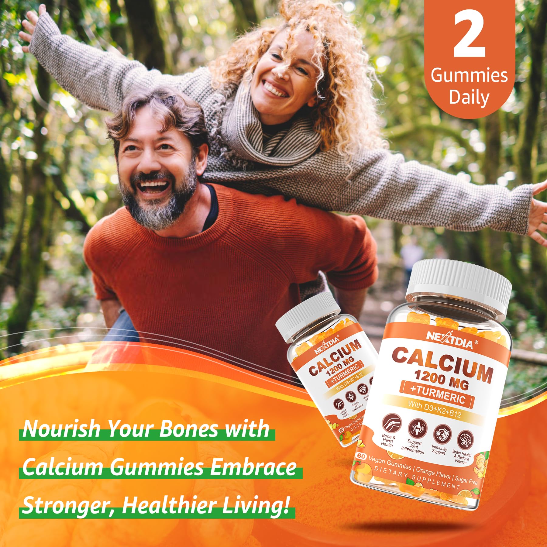 Foto 8 pulgar | Suplementos De Calcio Nextdia Calcium 1200 Mg Con Vitamina D3 K2 B12 - Venta Internacional.