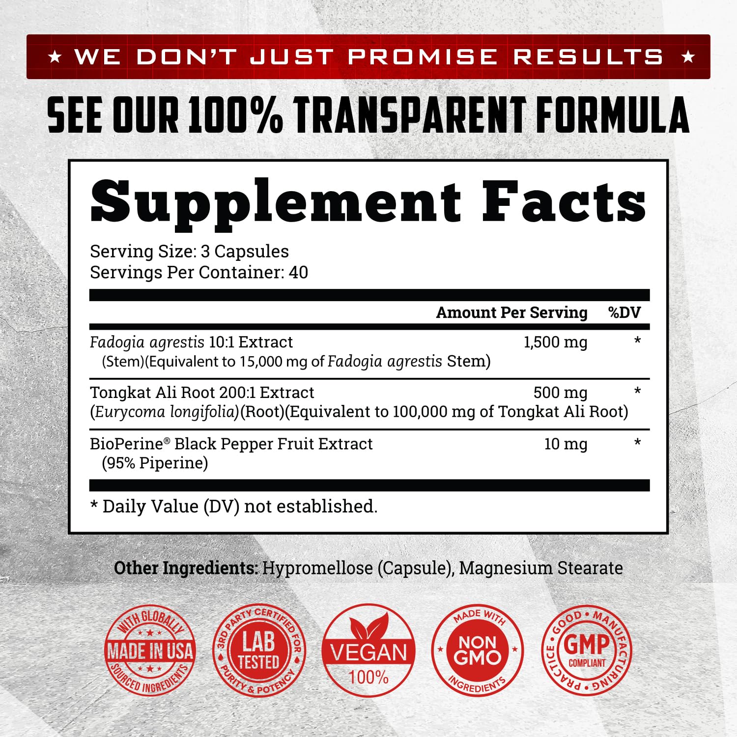 Foto 5 pulgar | Suplemento De Testosterona Old School Labs Fadogia Agrestis 1500 Mg - Venta Internacional.