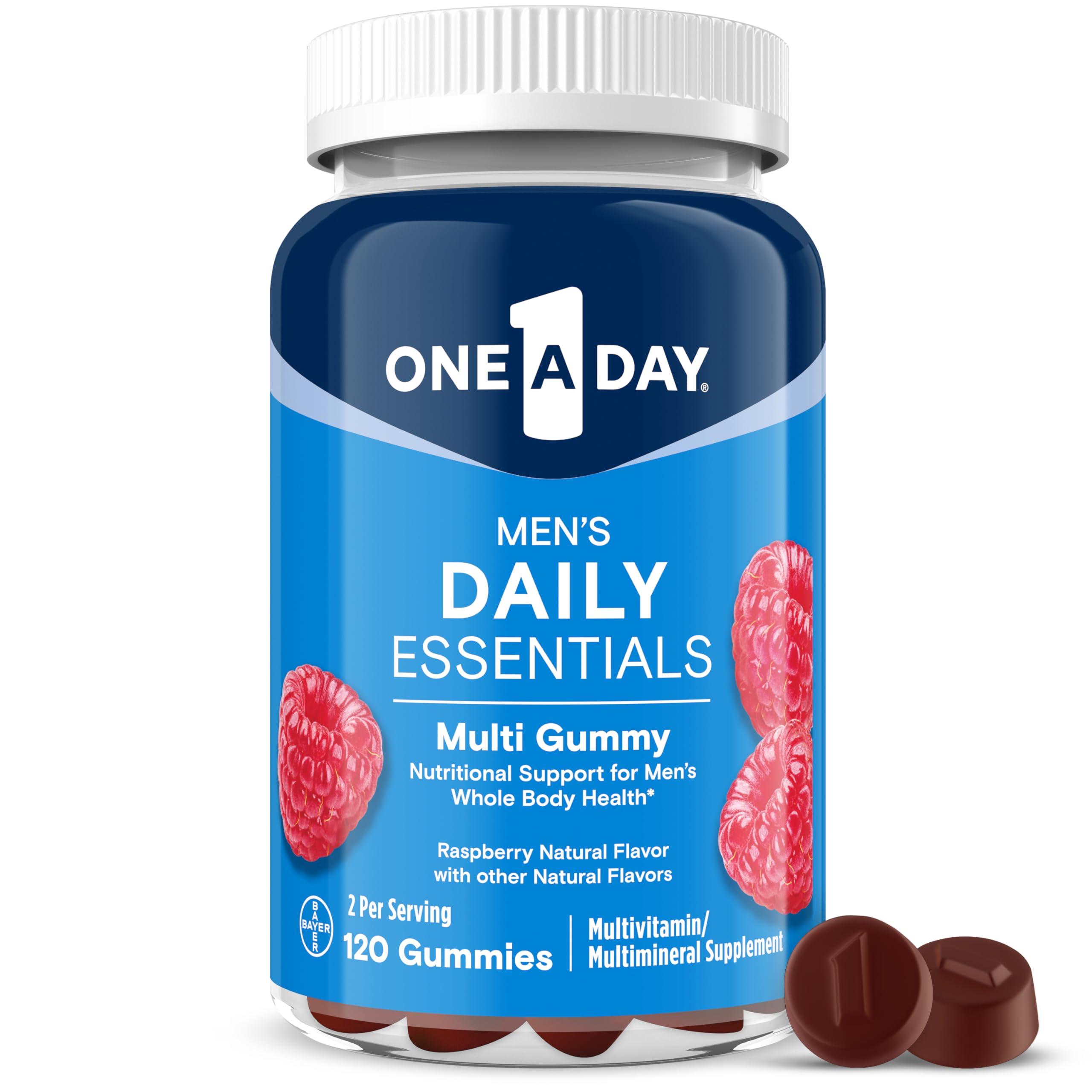 Foto 2 pulgar | Multivitamínico One A Day Daily Essentials 120 Gomitas Para Hombre - Venta Internacional.